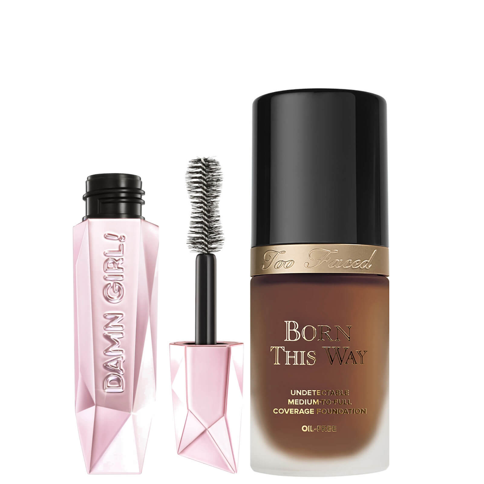 Too Faced Born This Way Foundation and Damn Girl! Mascara Bundle (Various Shades) - Cocoa