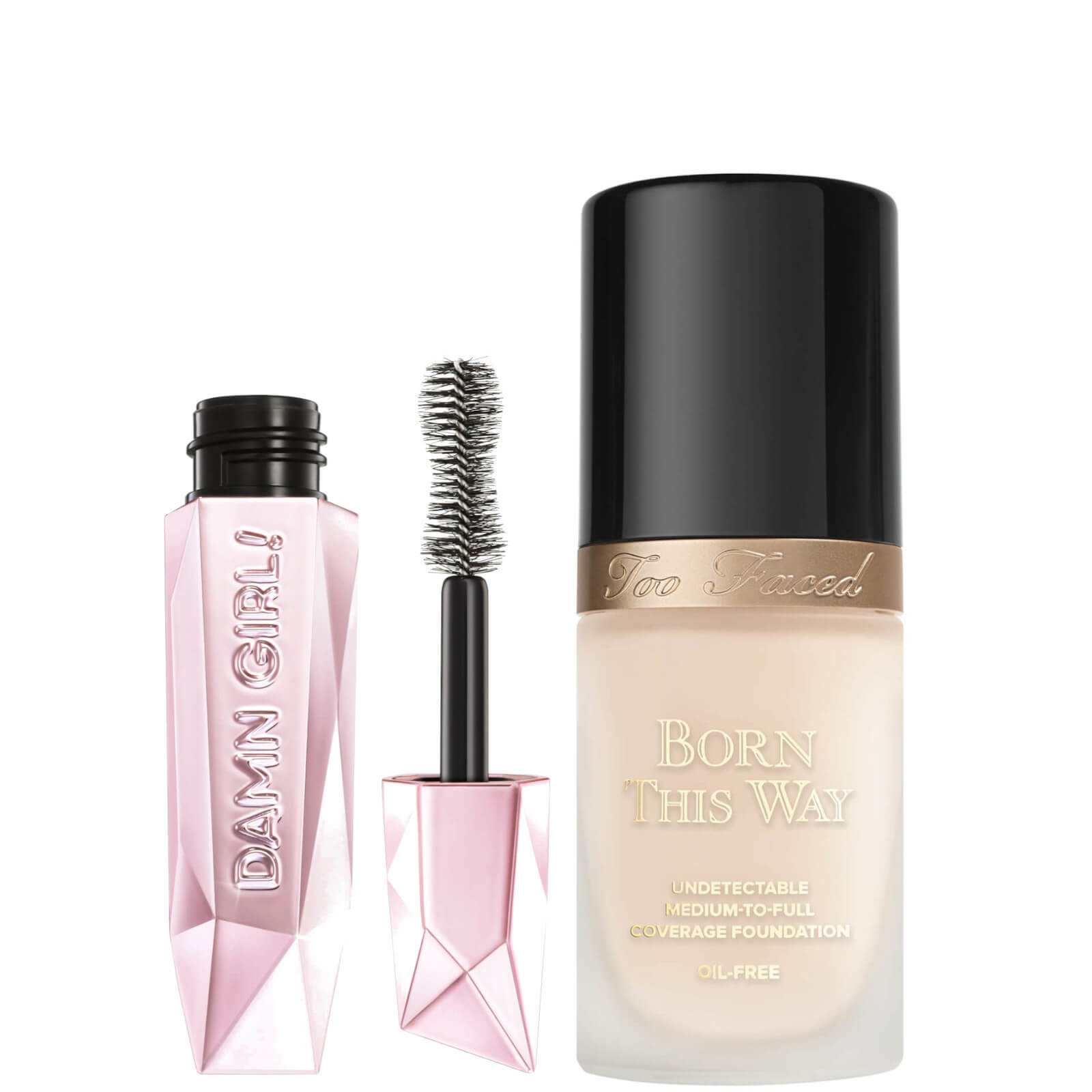 Too Faced Born This Way Foundation and Damn Girl! Mascara Bundle (Various Shades) - Cloud