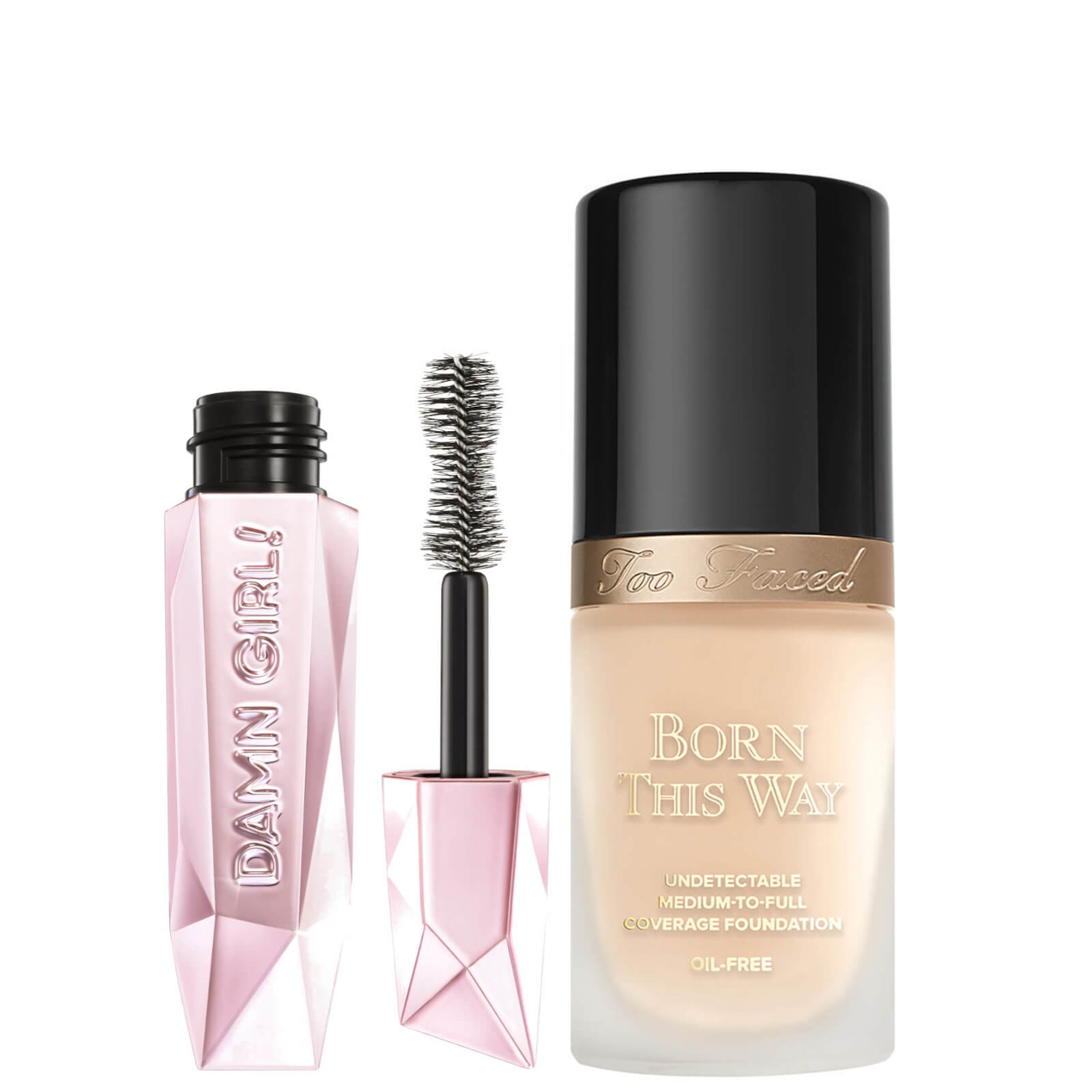 Too Faced Born This Way Foundation and Damn Girl! Mascara Bundle (Various Shades) - Seashell