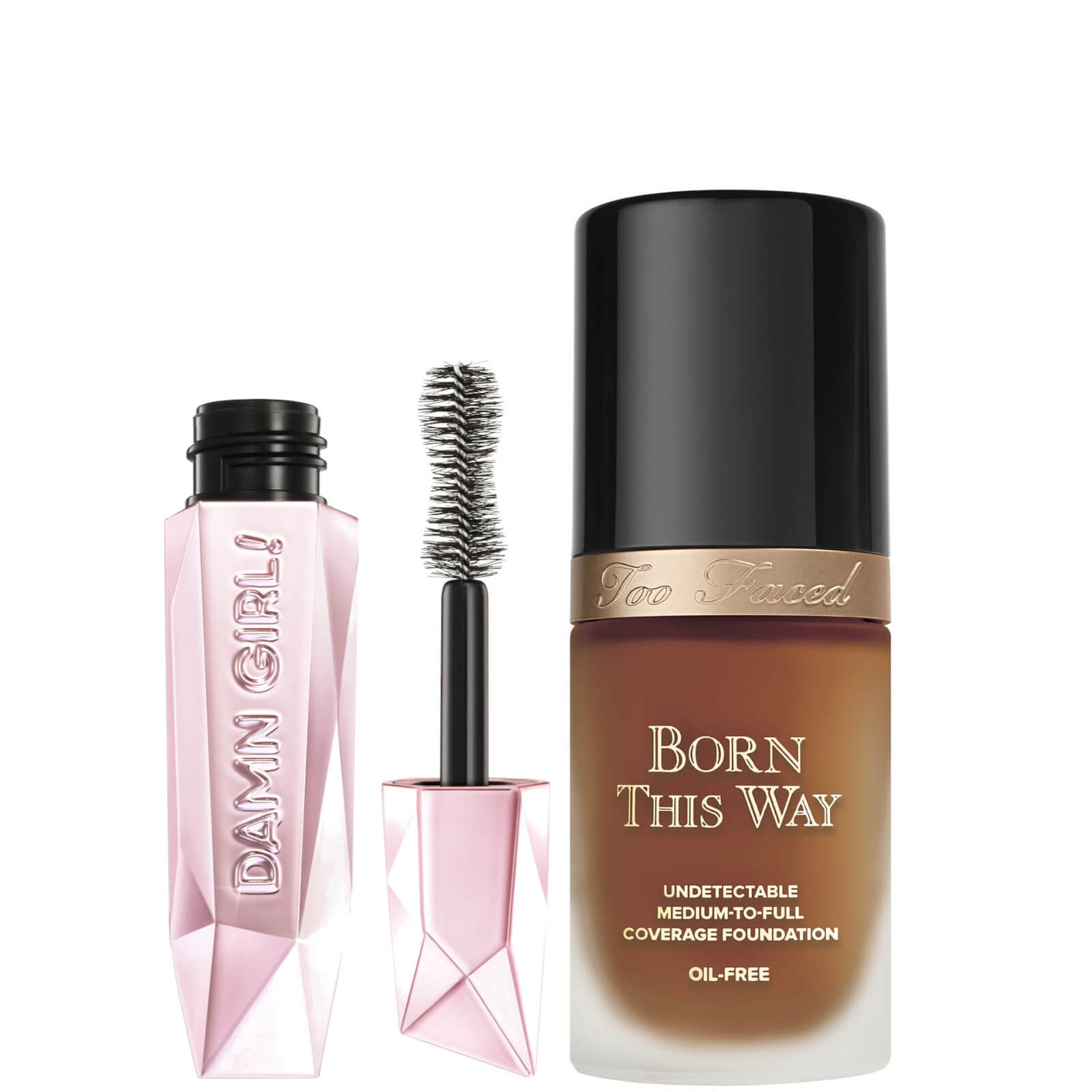 Too Faced Born This Way Foundation and Damn Girl! Mascara Bundle (Various Shades) - Tiramisu