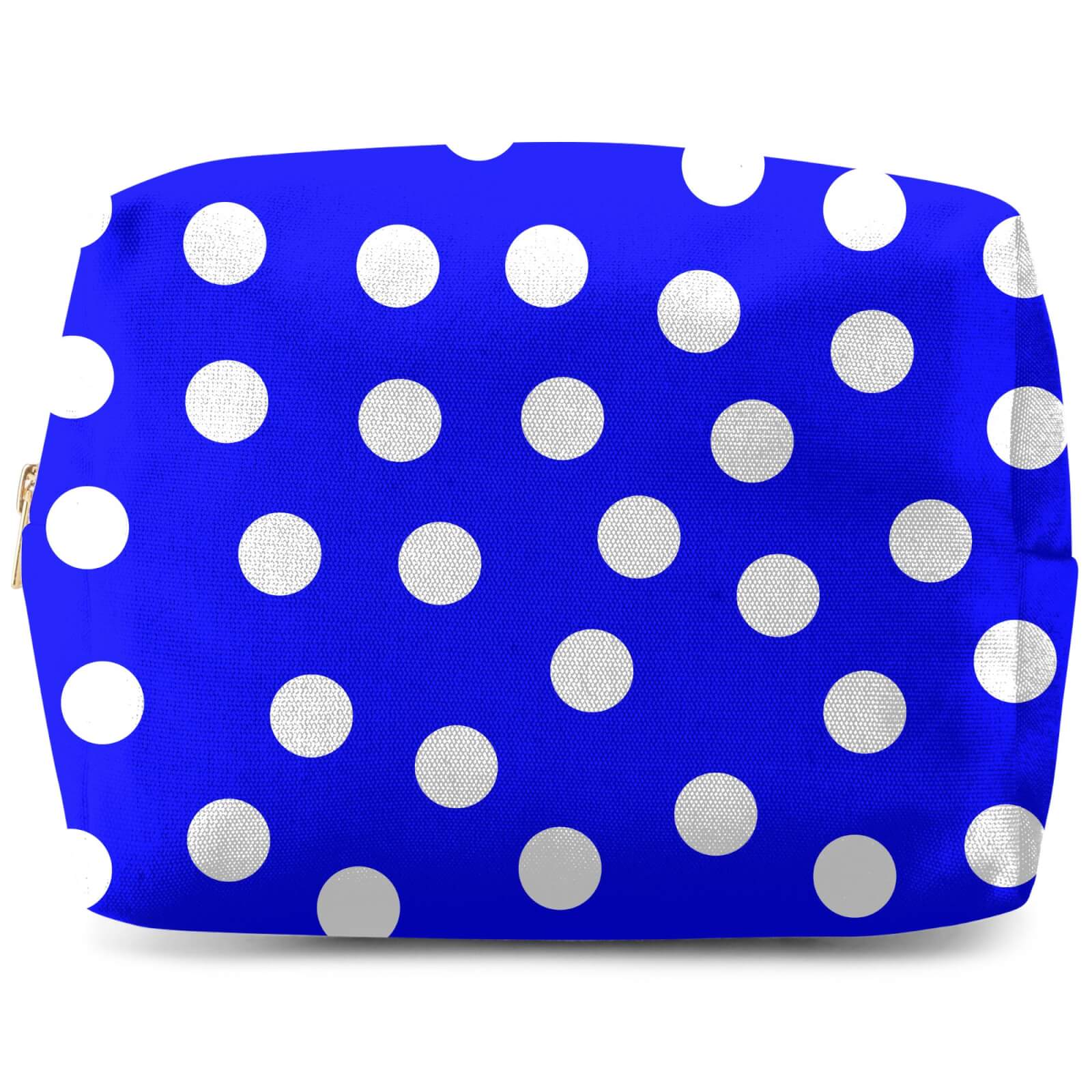 Bright Blue Polka Dots Wash Bag