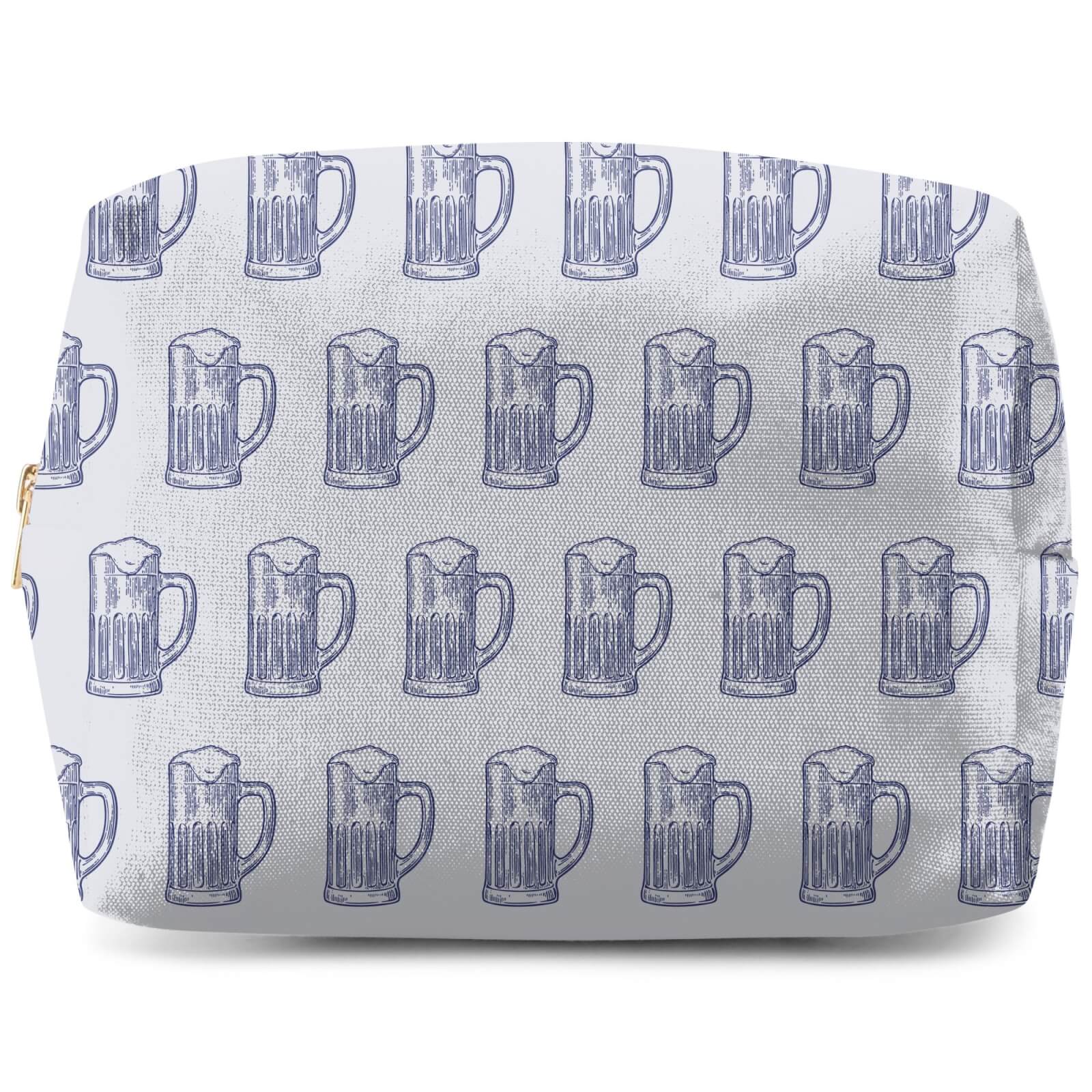 Beer Glass Pattern Wash Bag