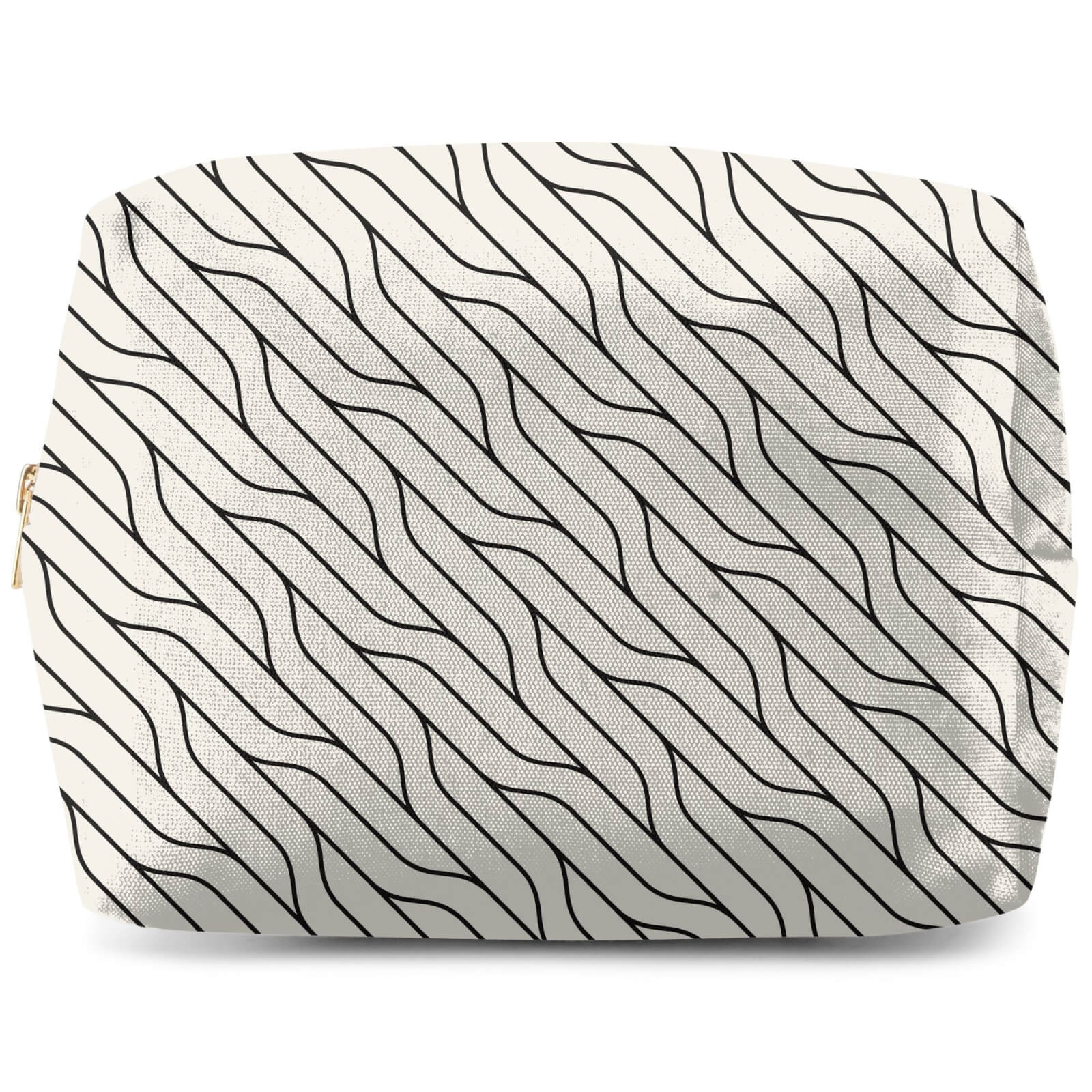 Diagonal Warped Lines Wash Bag