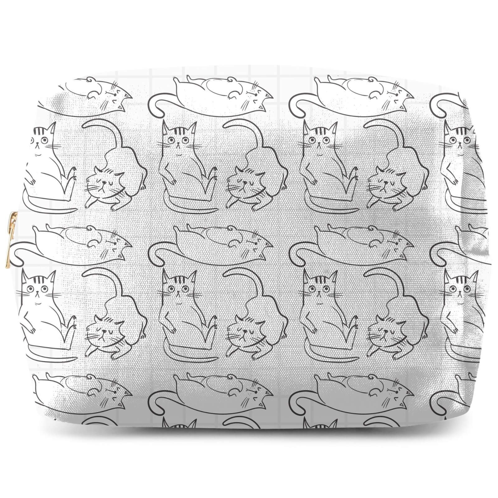 Cat Outline Pattern Wash Bag