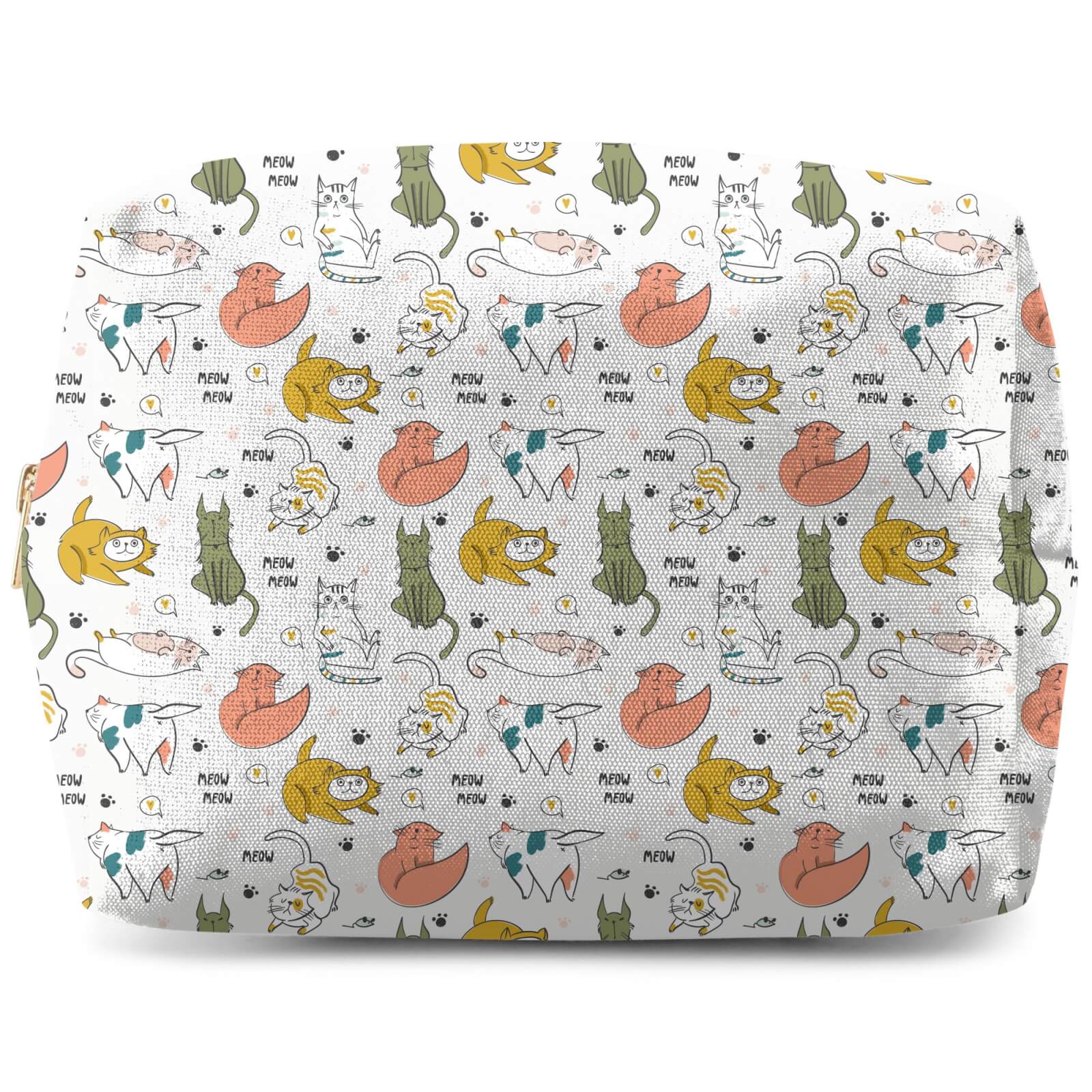 Colourful Cat Pattern Wash Bag