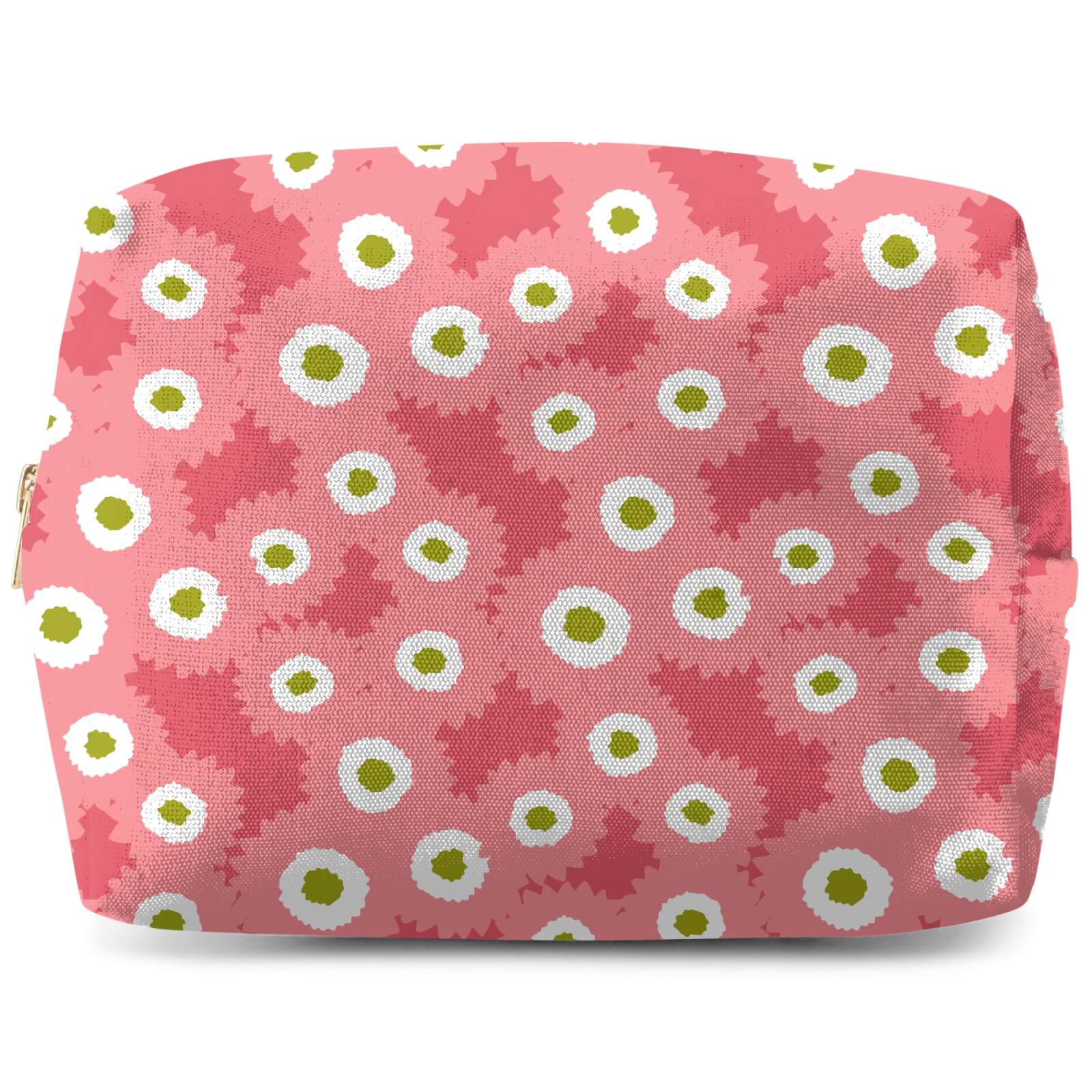 Retro Fuzzy Flowers Wash Bag