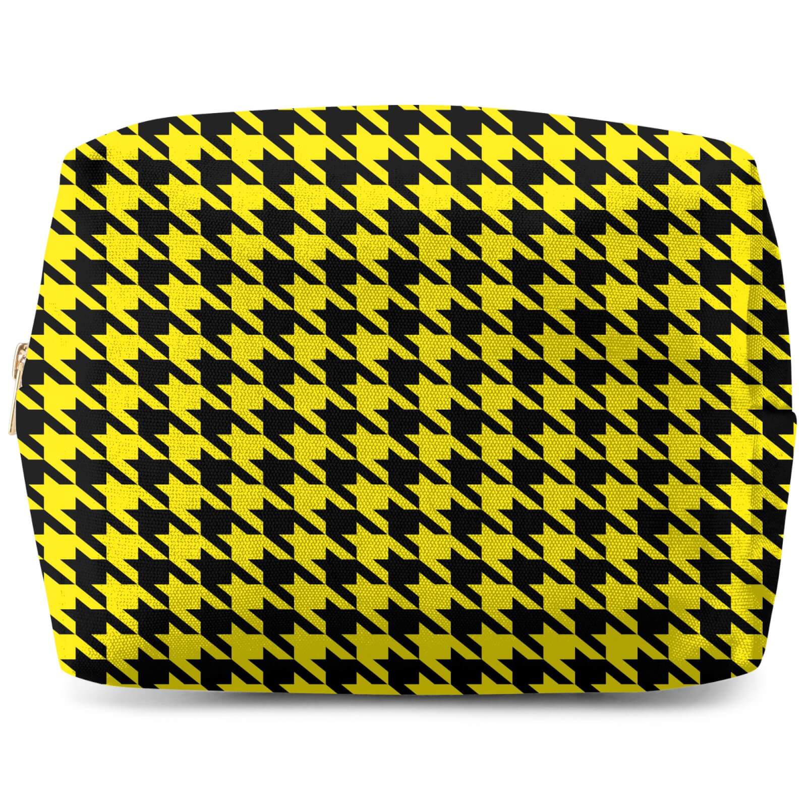 Yellow Dogtooth Wash Bag