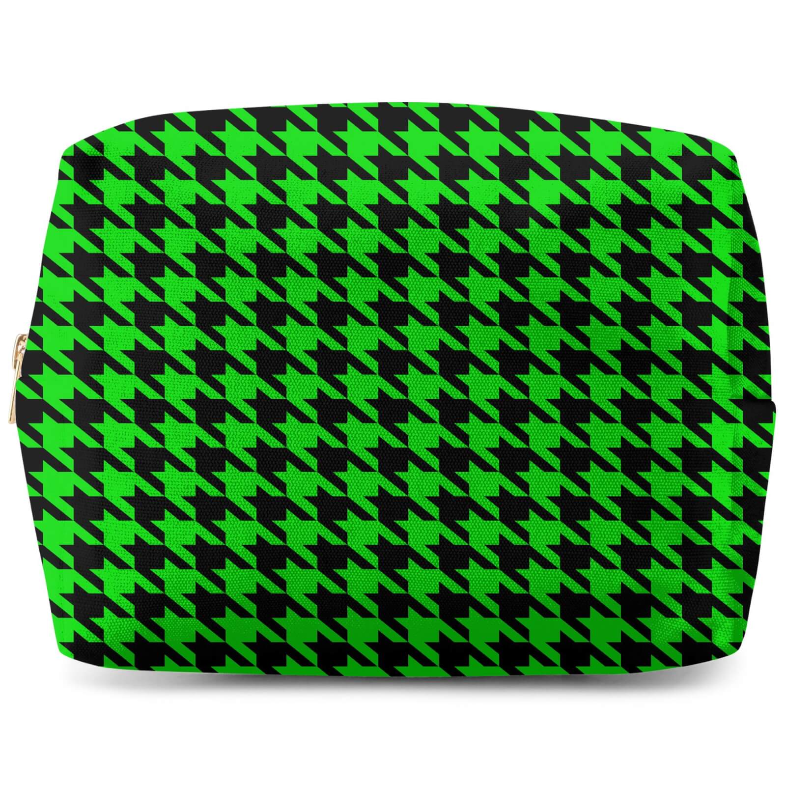 Green Dogtooth Wash Bag