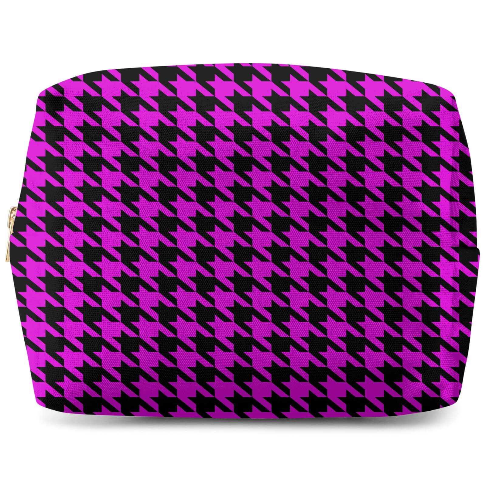 Pink Dogtooth Wash Bag
