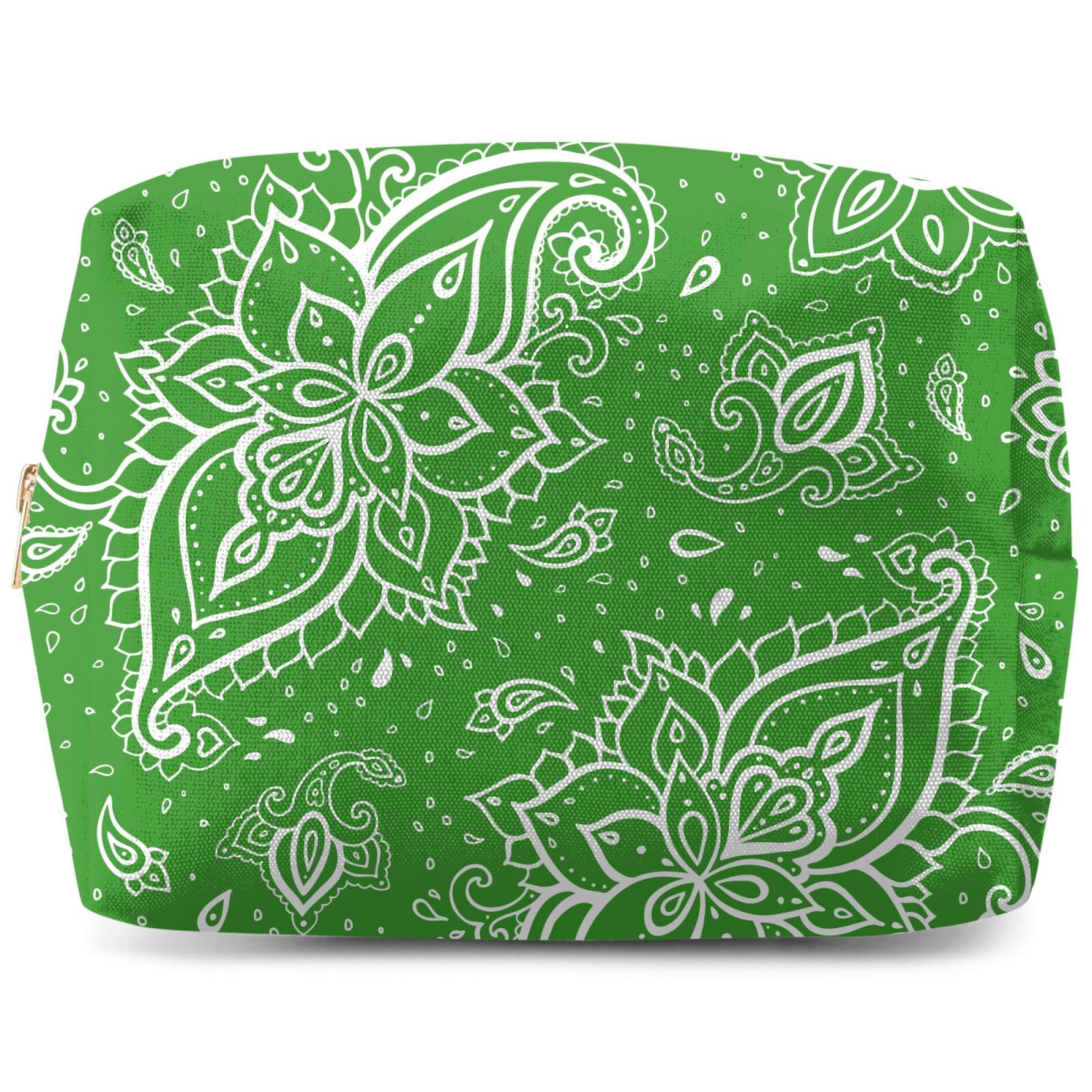 Bright Green Paisley Wash Bag