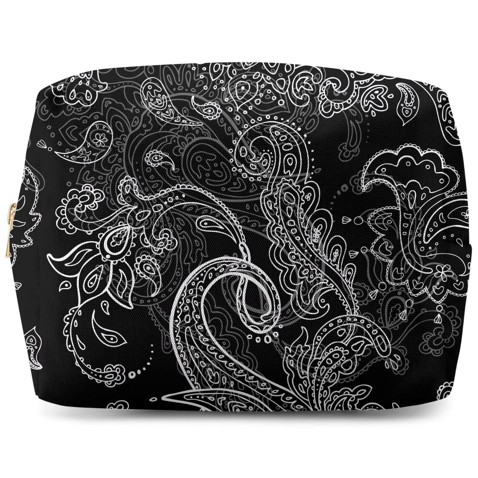 Monochrome Layered Paisley Wash Bag