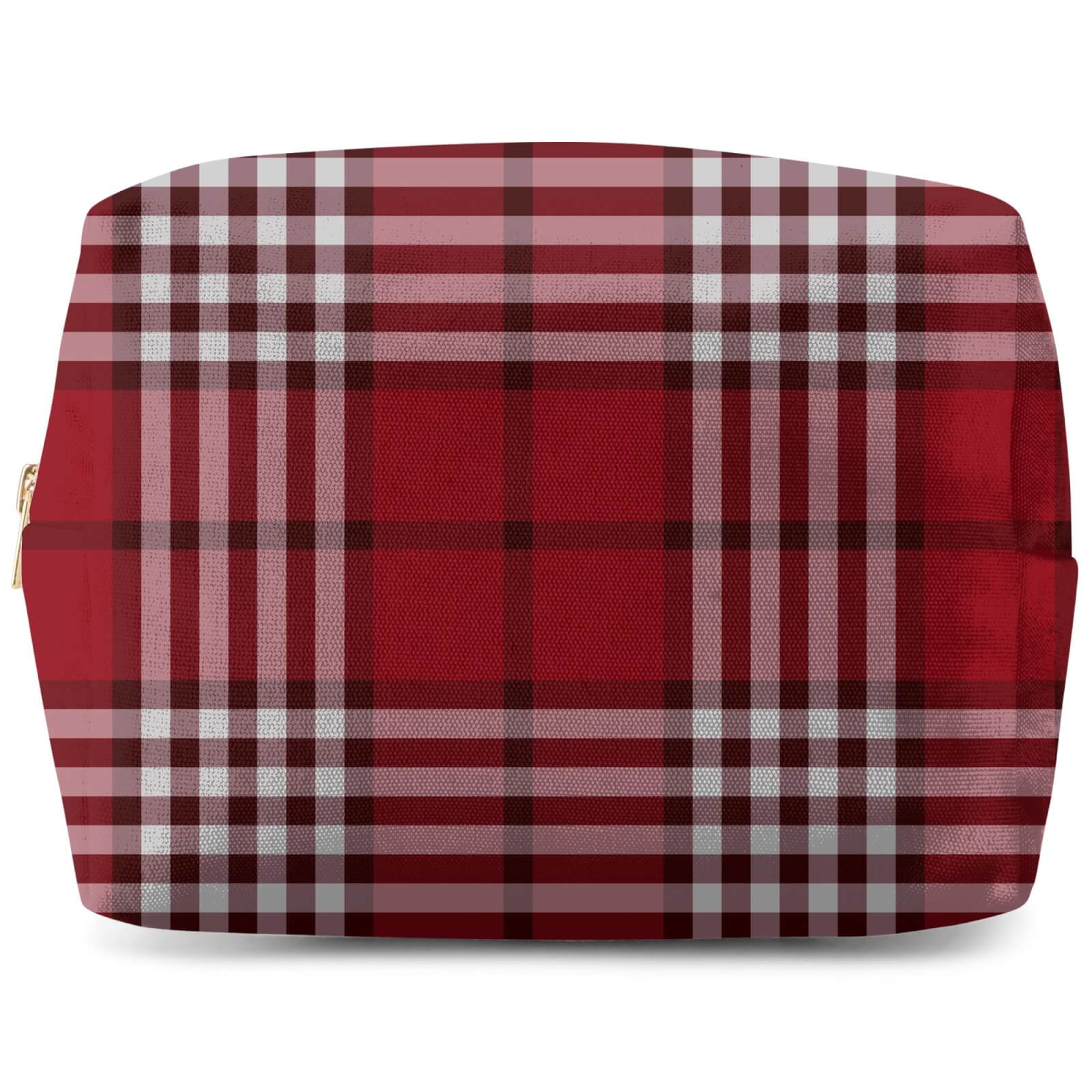 Black, White & Red Multi Tartan Wash Bag