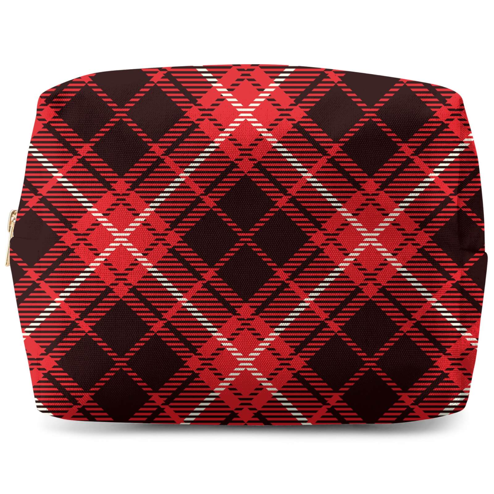 Diagonal Cross Tartan Wash Bag