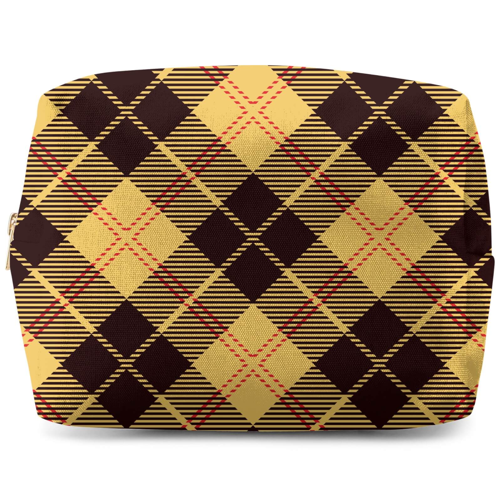 Yellow, Red & Black Cross Tartan Wash Bag