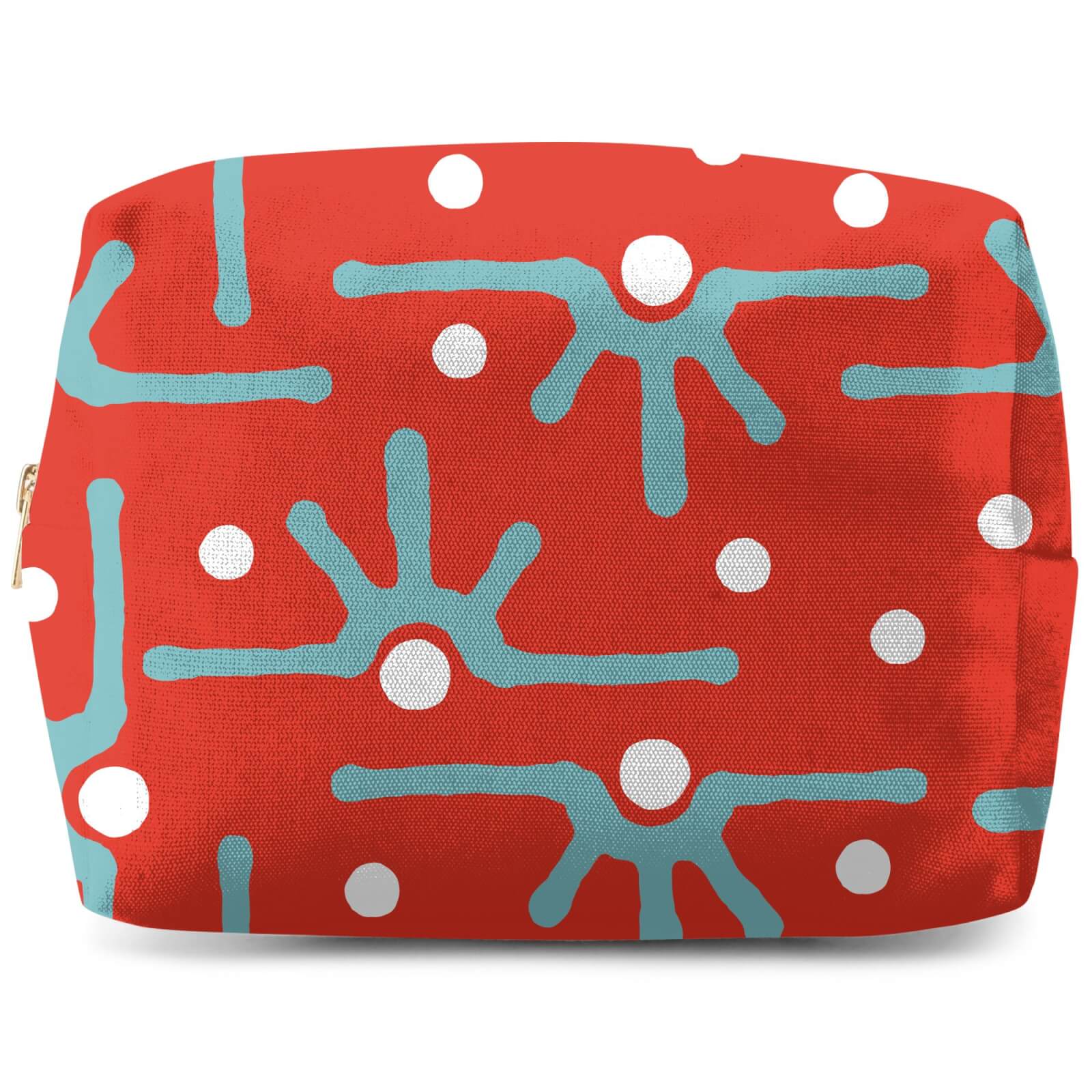 Abstract Tribal Red Pattern Wash Bag