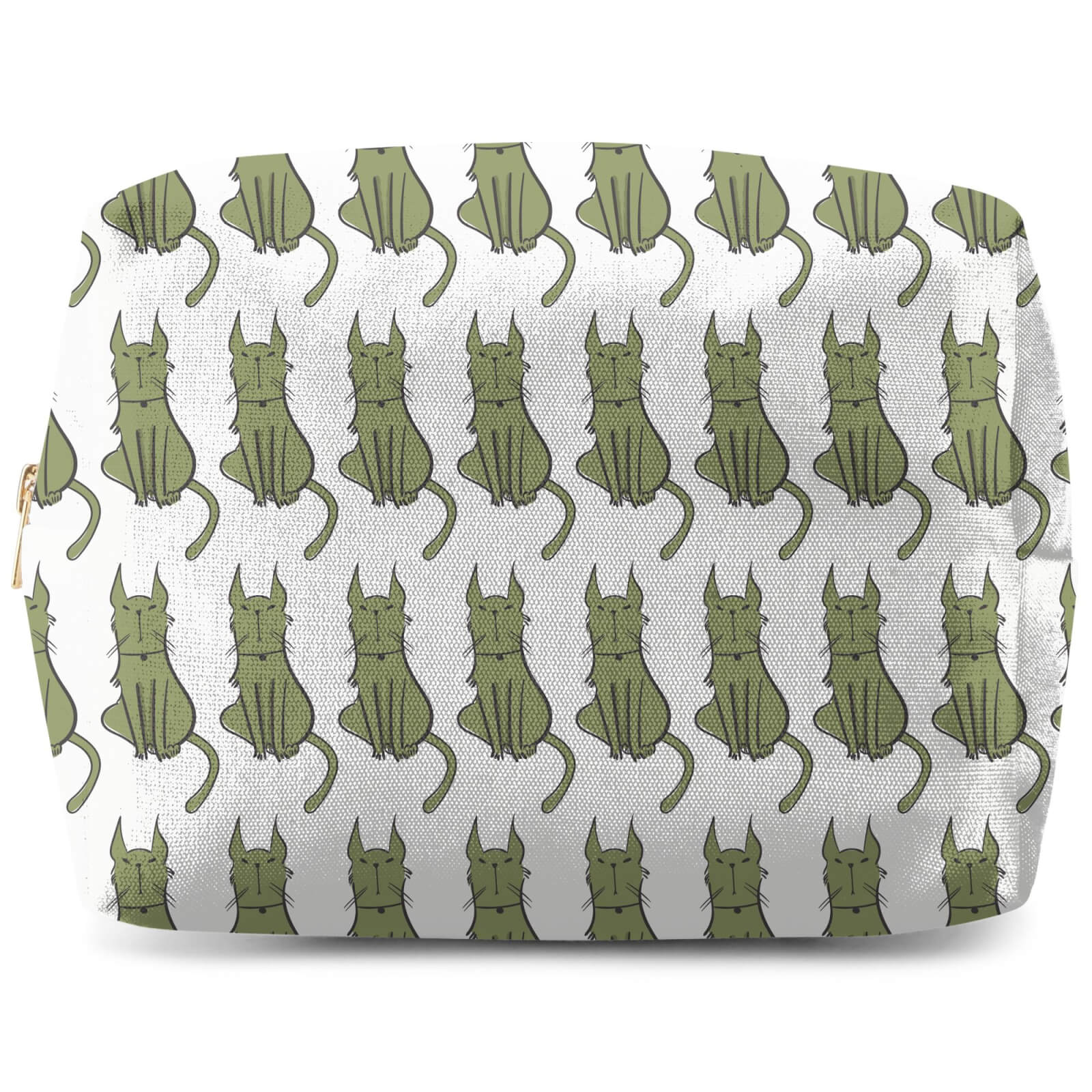 Green Cat Wash Bag