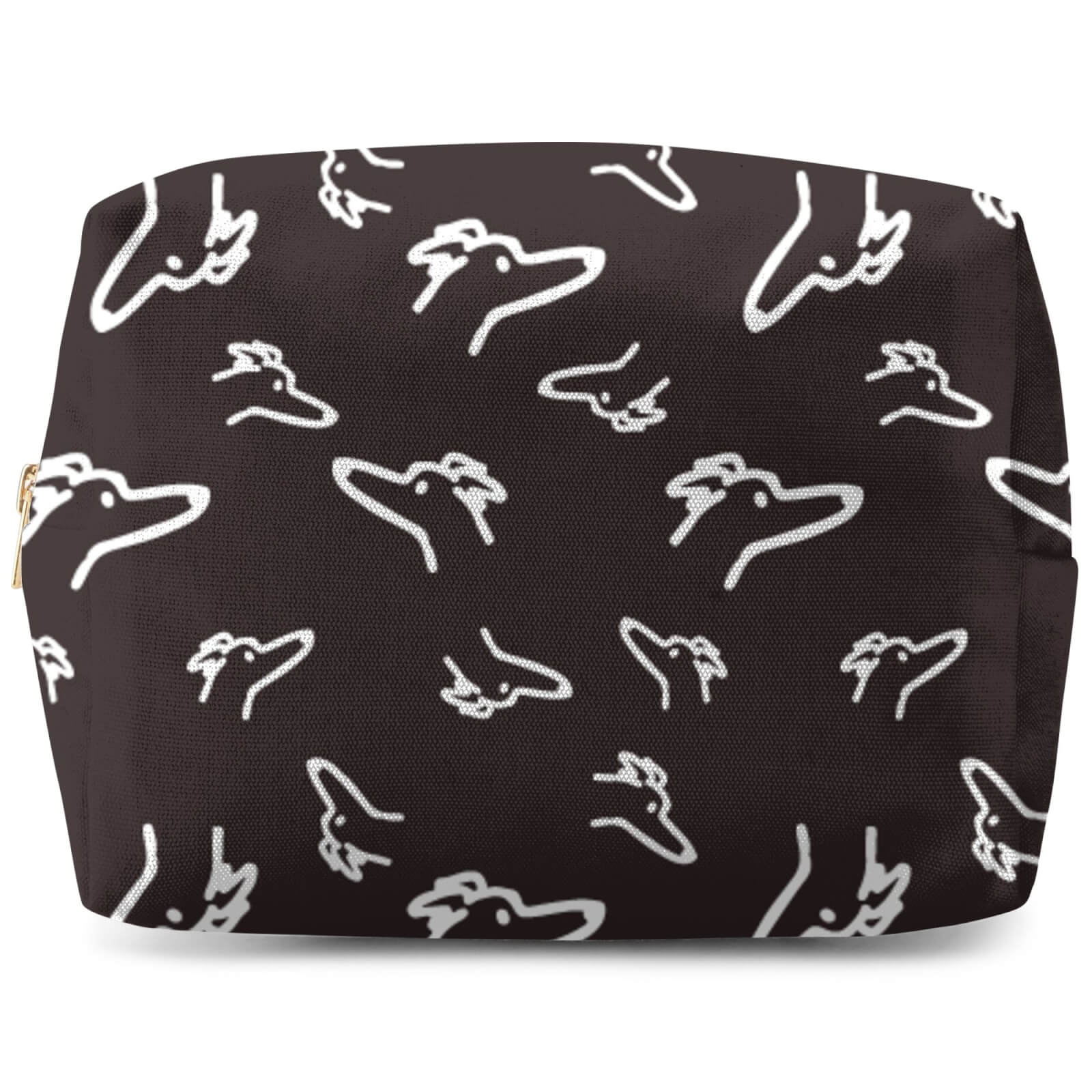 Line Dog Pattern Wash Bag
