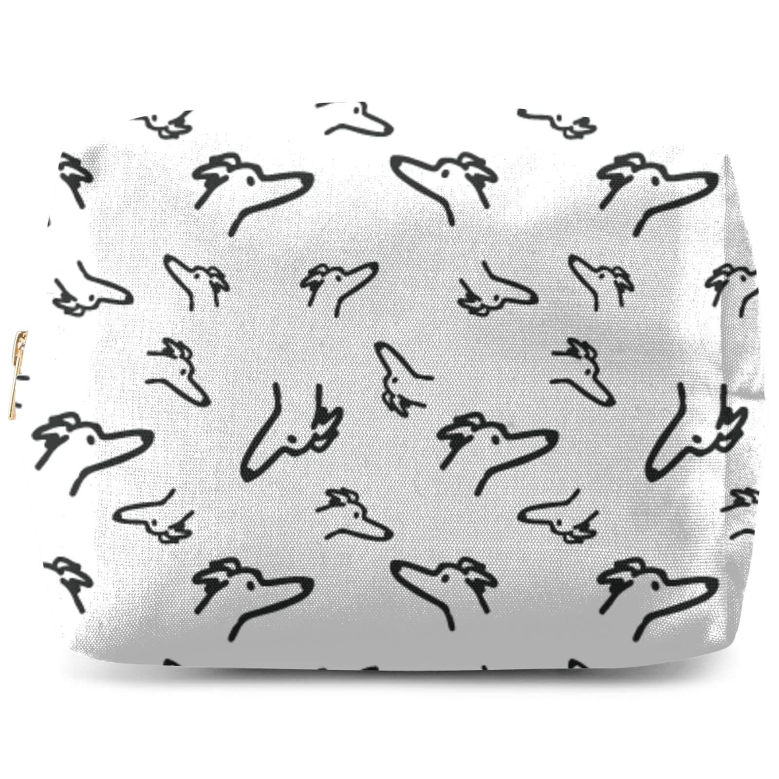 Line Art Dog Pattern Wash Bag