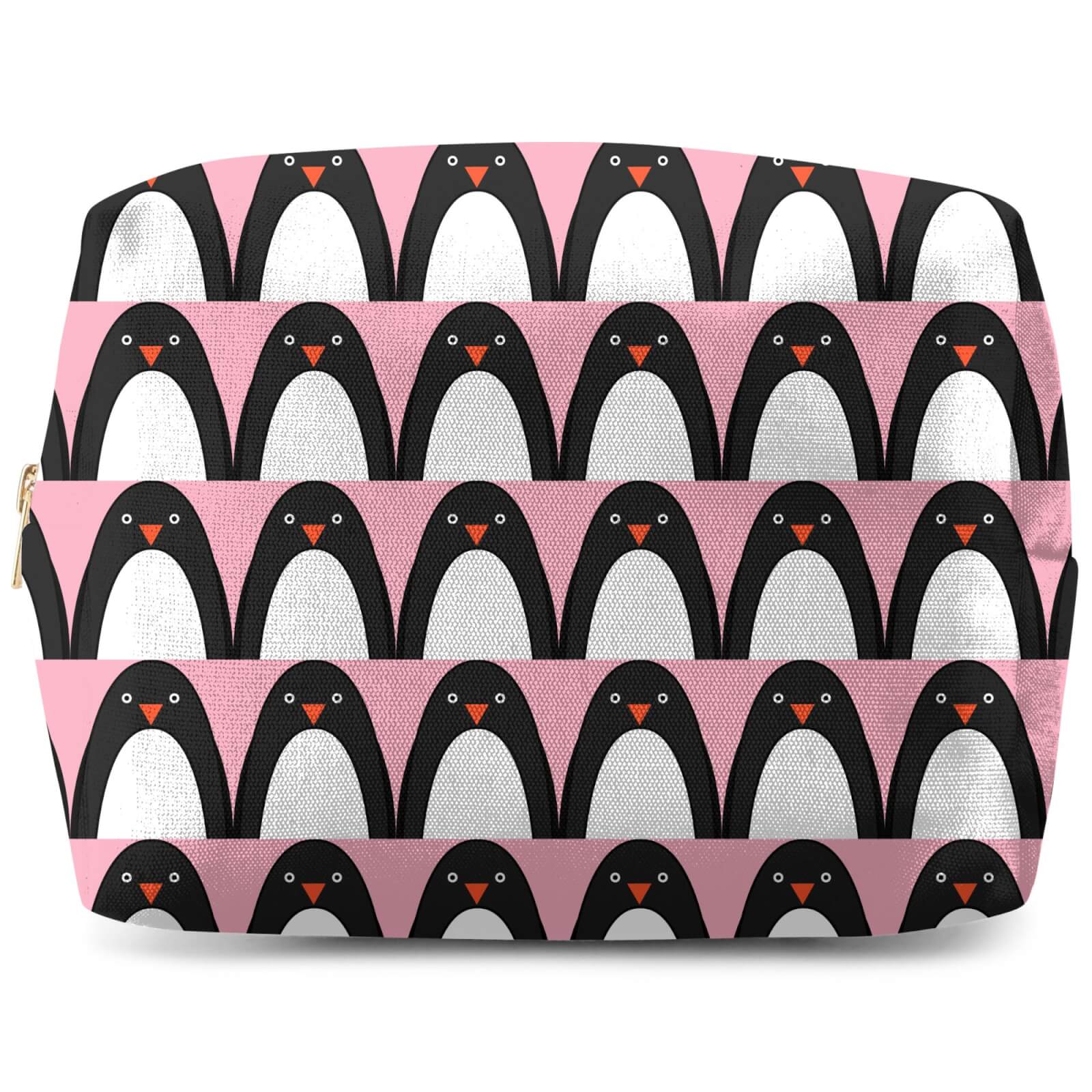 Pink Penguins Wash Bag