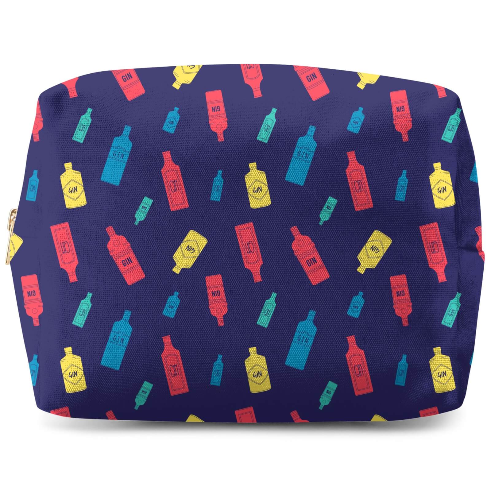 Gin Bottles Navy Wash Bag