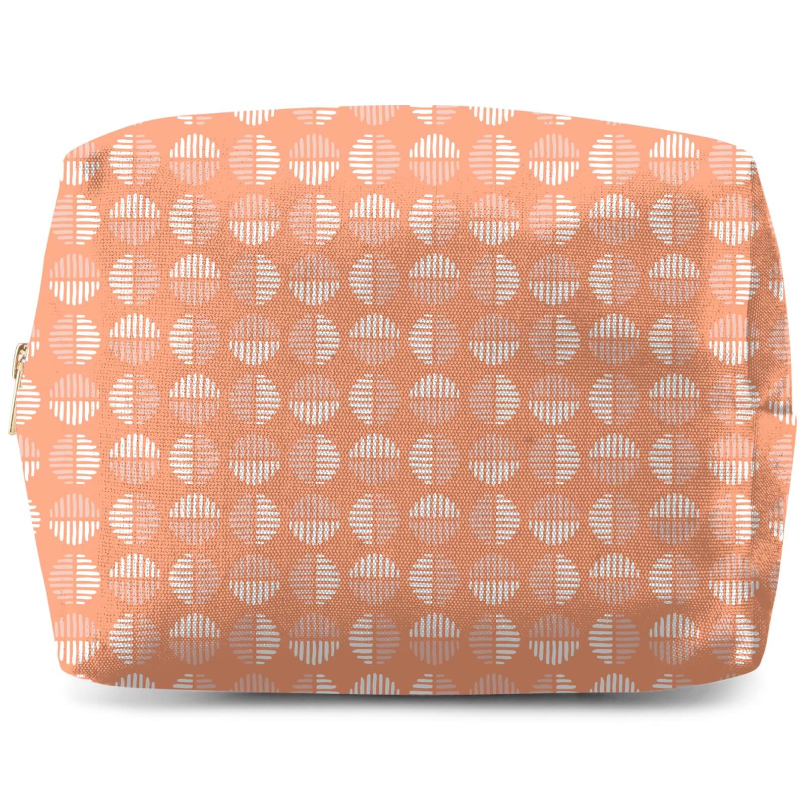 Retro Peach Circles Wash Bag