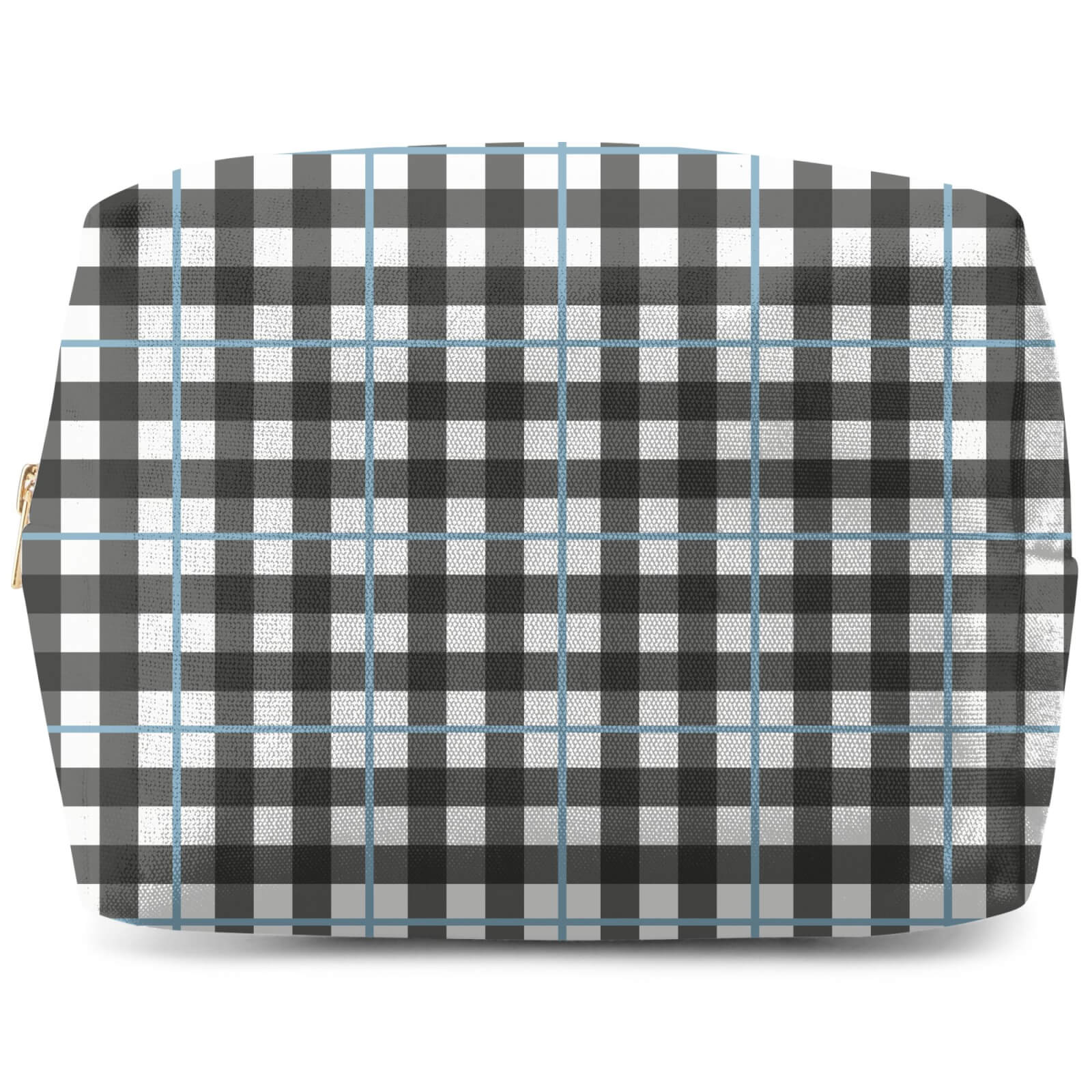 Tartan Checked Blue Wash Bag