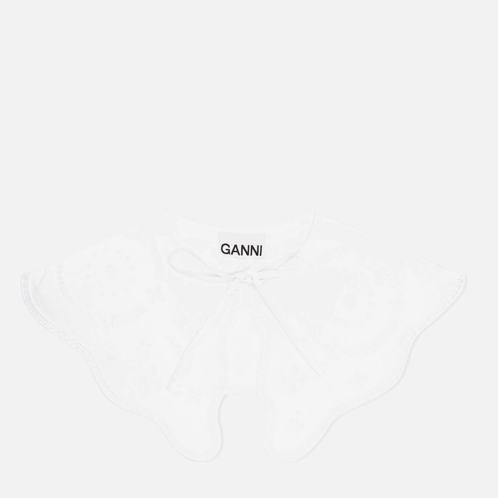 Ganni Women's Broderie Anglaise Collar - White