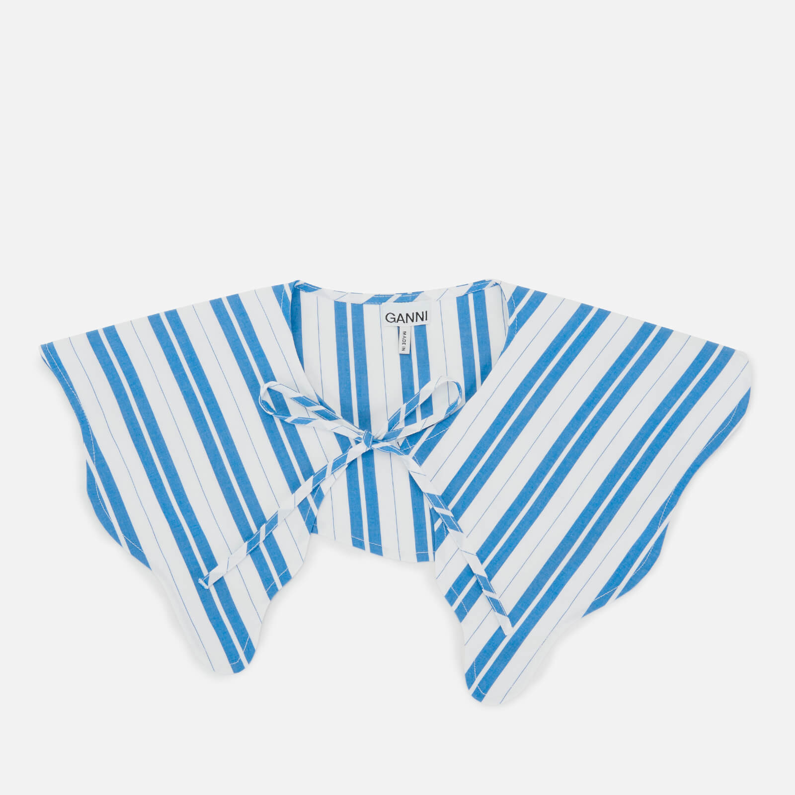Ganni Women's Stripe Cotton Collar - Daphne