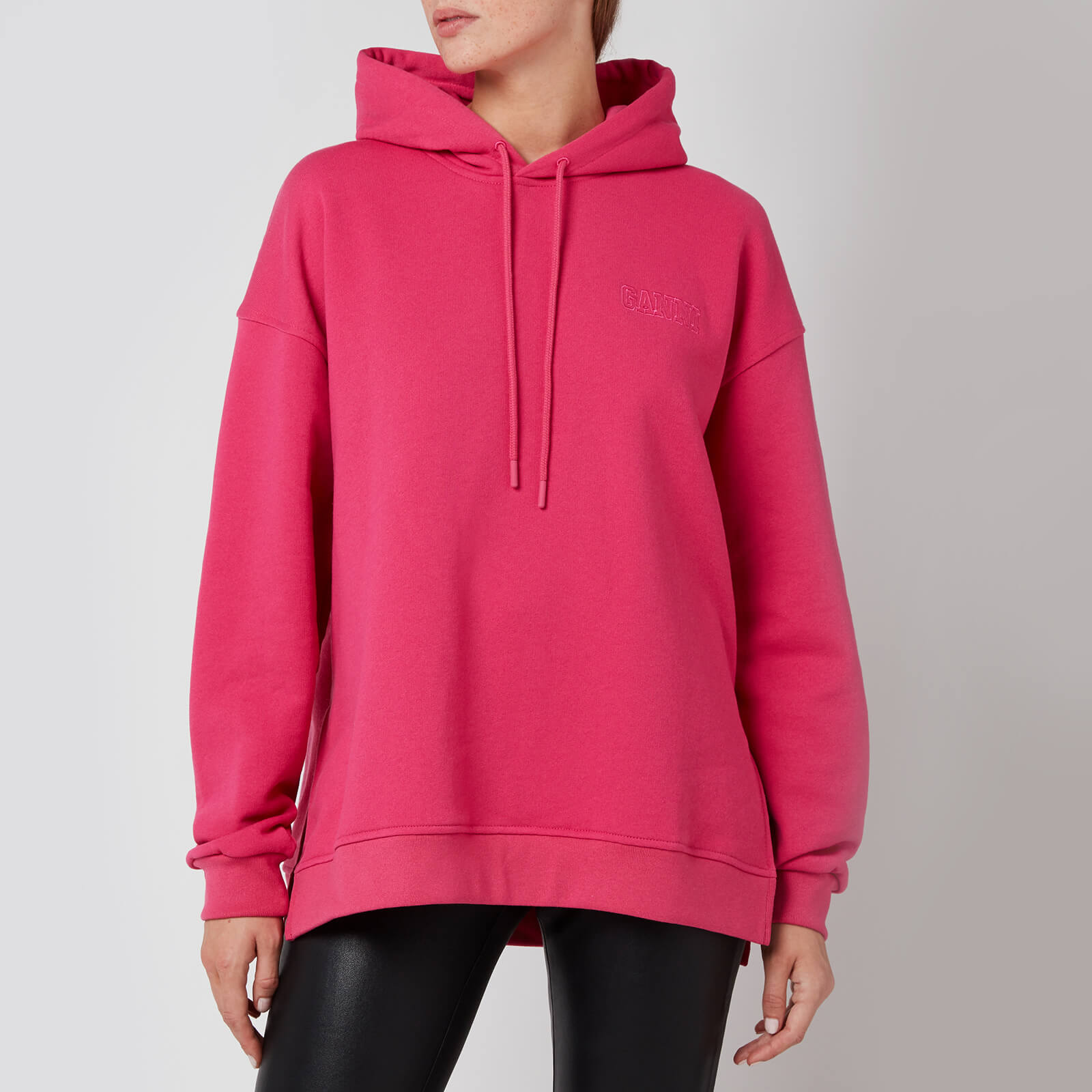 Ganni Women's Oversized Hoodie - Shocking Pink - XXS/XS