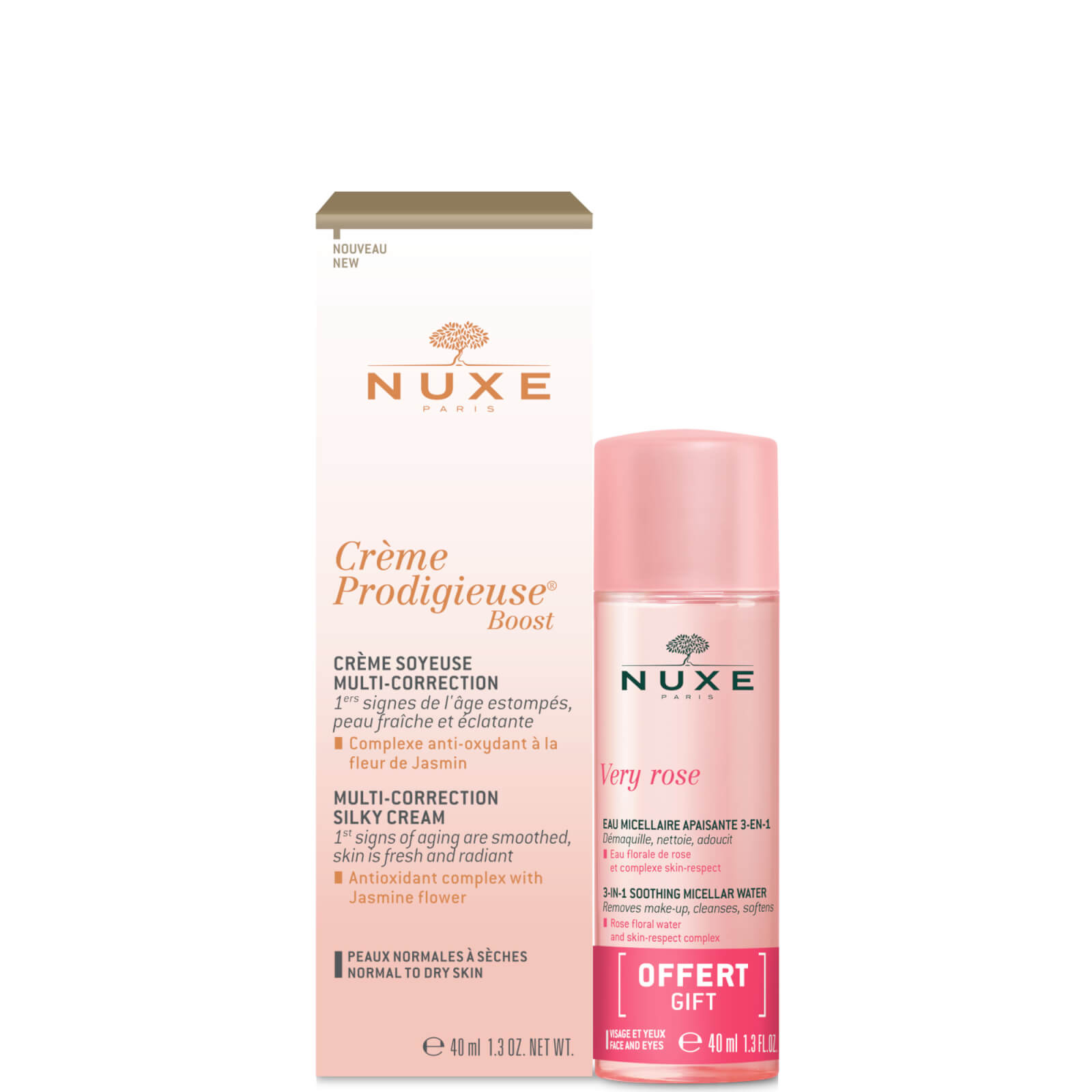 NUXE Silky Cream and Hydrating Micellar Water Set