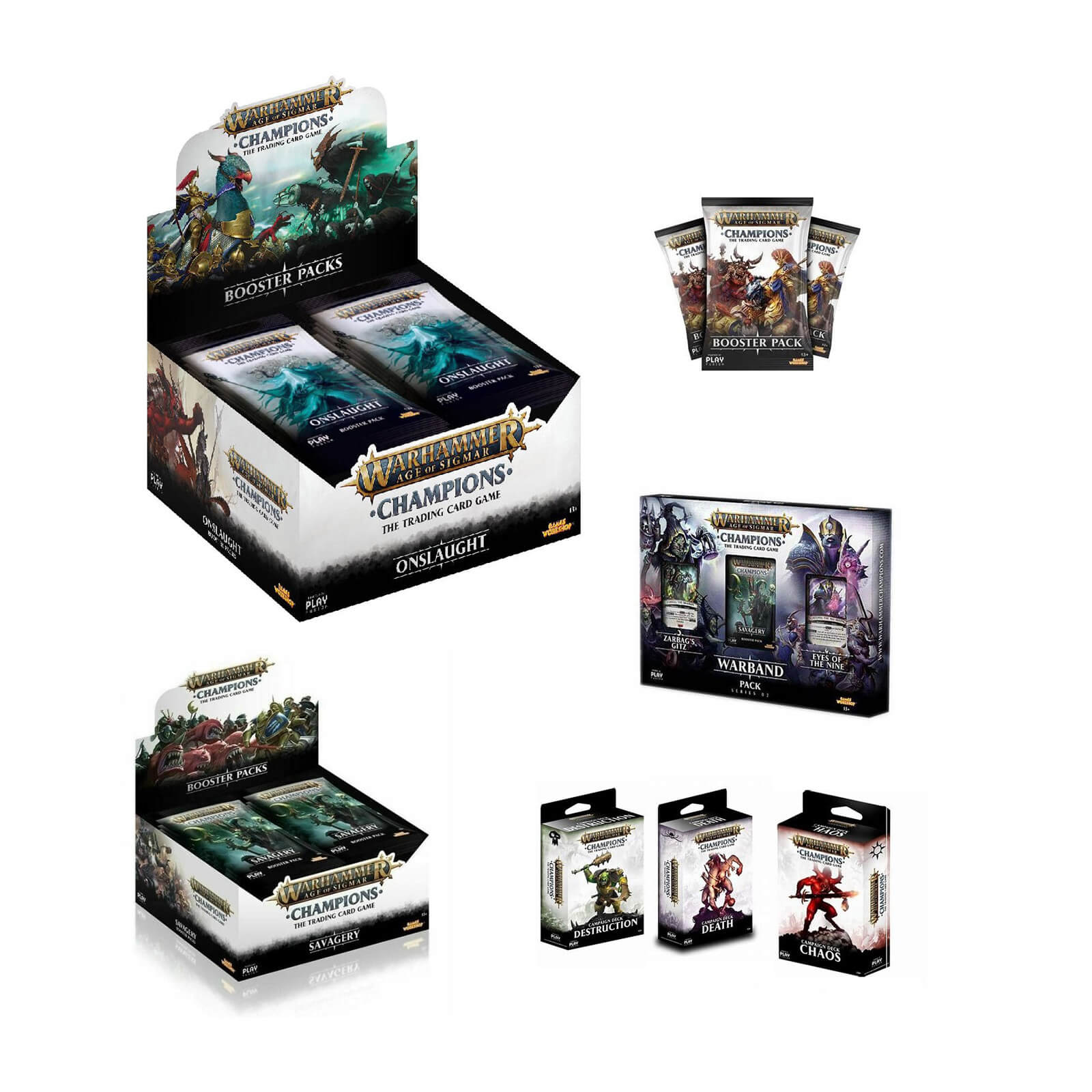 Warhammer Age of Sigmar Jeu de Cartes à Collectionner Deluxe Mega Pack (2e Partie)