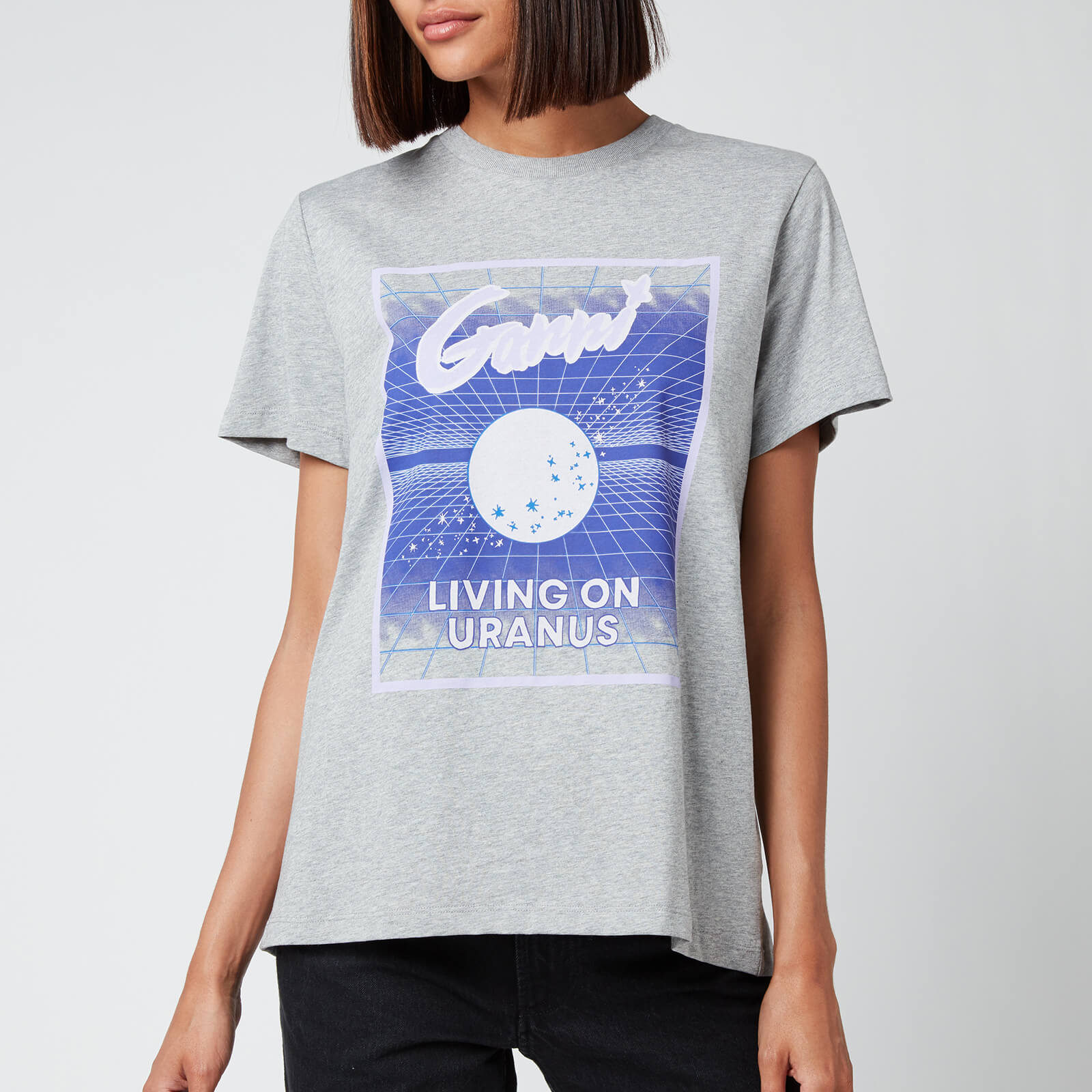 Ganni Women's Living On Uranus T-Shirt - Paloma Melange - XS