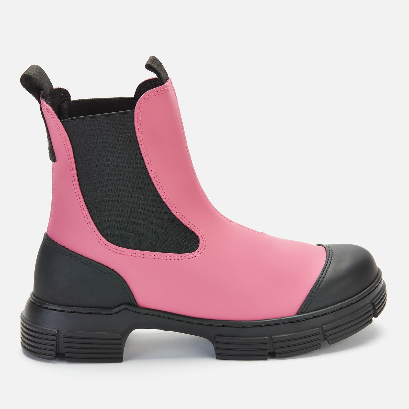 Ganni Women's Recycled Rubber Chelsea Boots - Shocking Pink - UK 3