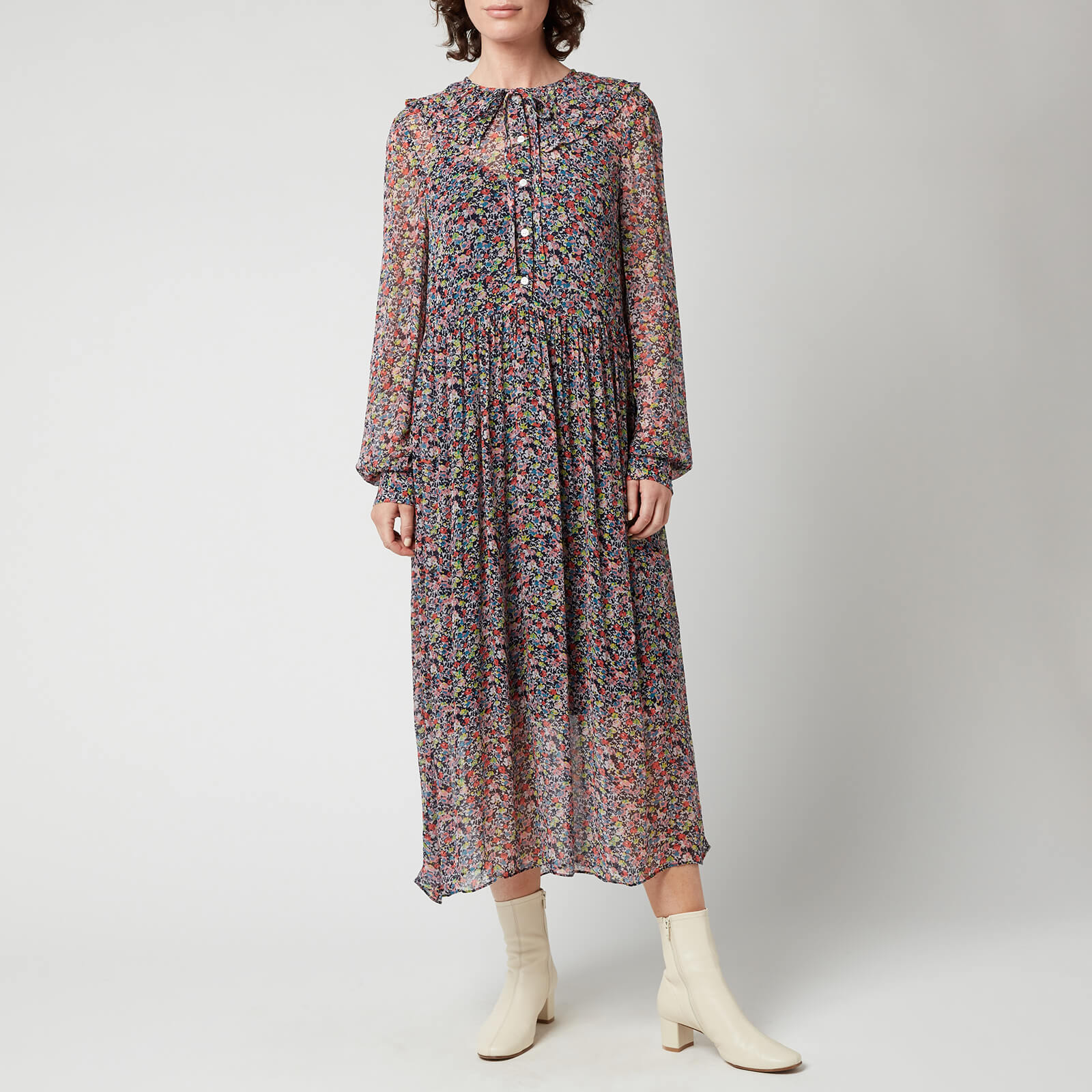 Baum Und Pferdgarten Women's Amaira Dress - Redish Flower Field - EU 38/UK 10