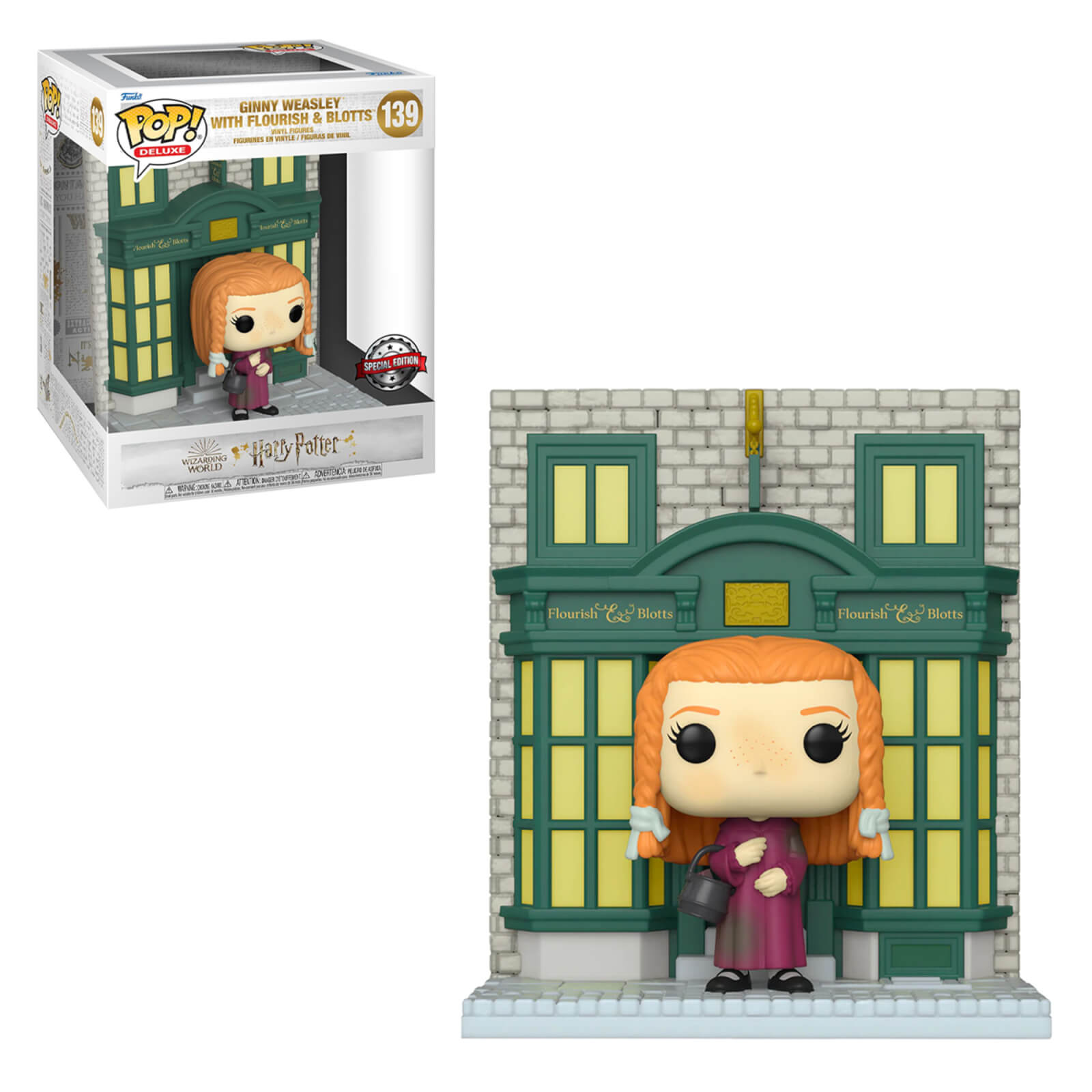 Harry Potter Ginny Weasley With Florish &Amp; Blotts Diagon Alley Deluxe Exc Funko Pop! Vinyl