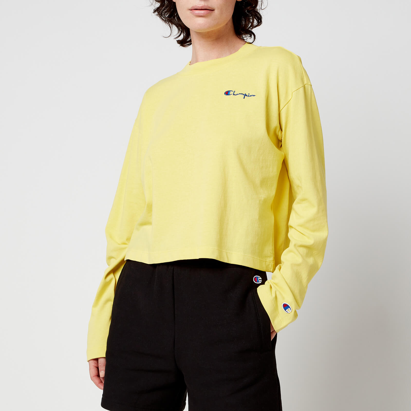 Champion Women's Long Sleeve T-Shirt - Yellow - XS