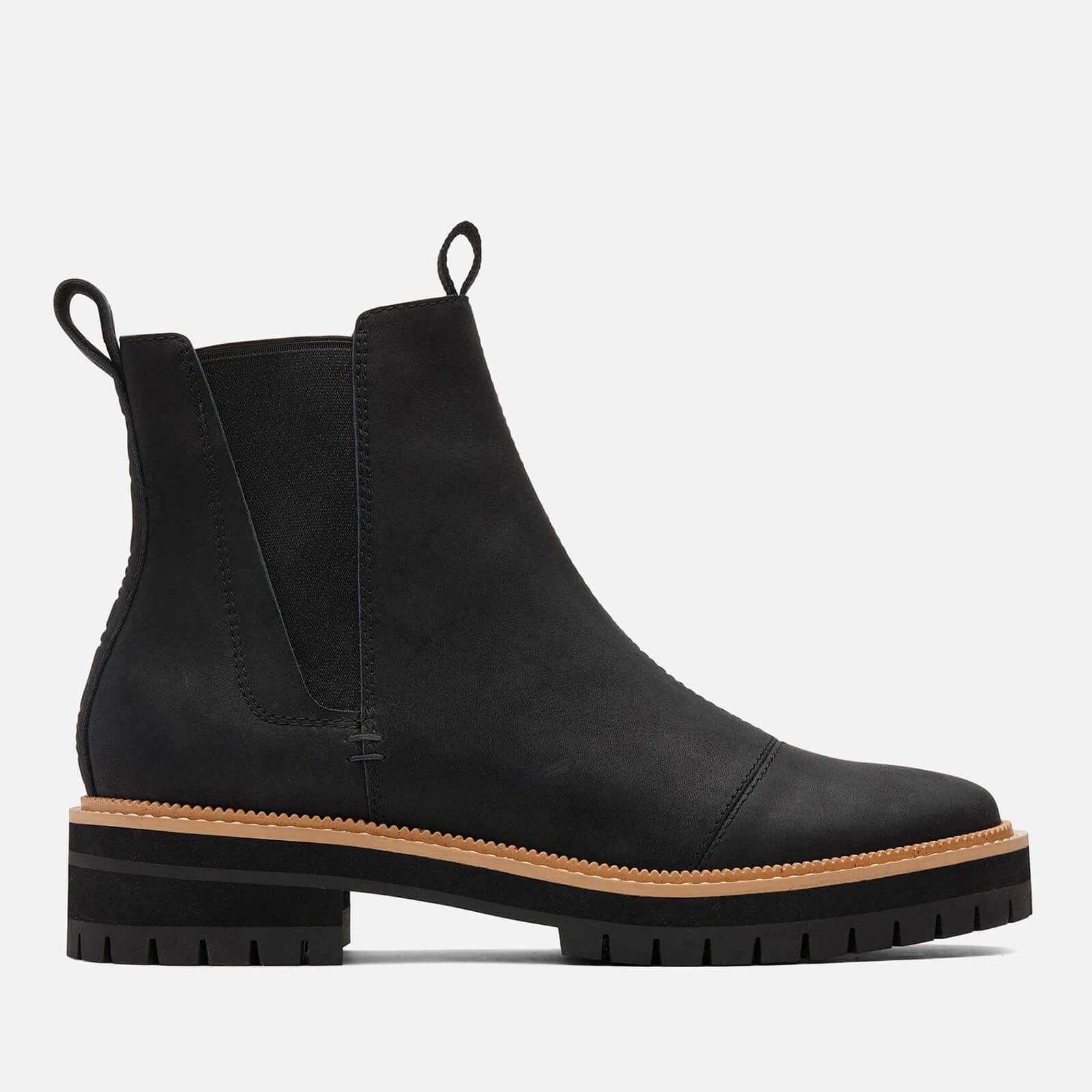 TOMS Women’s Dakota Water Resistant Leather Chelsea Boots - Black