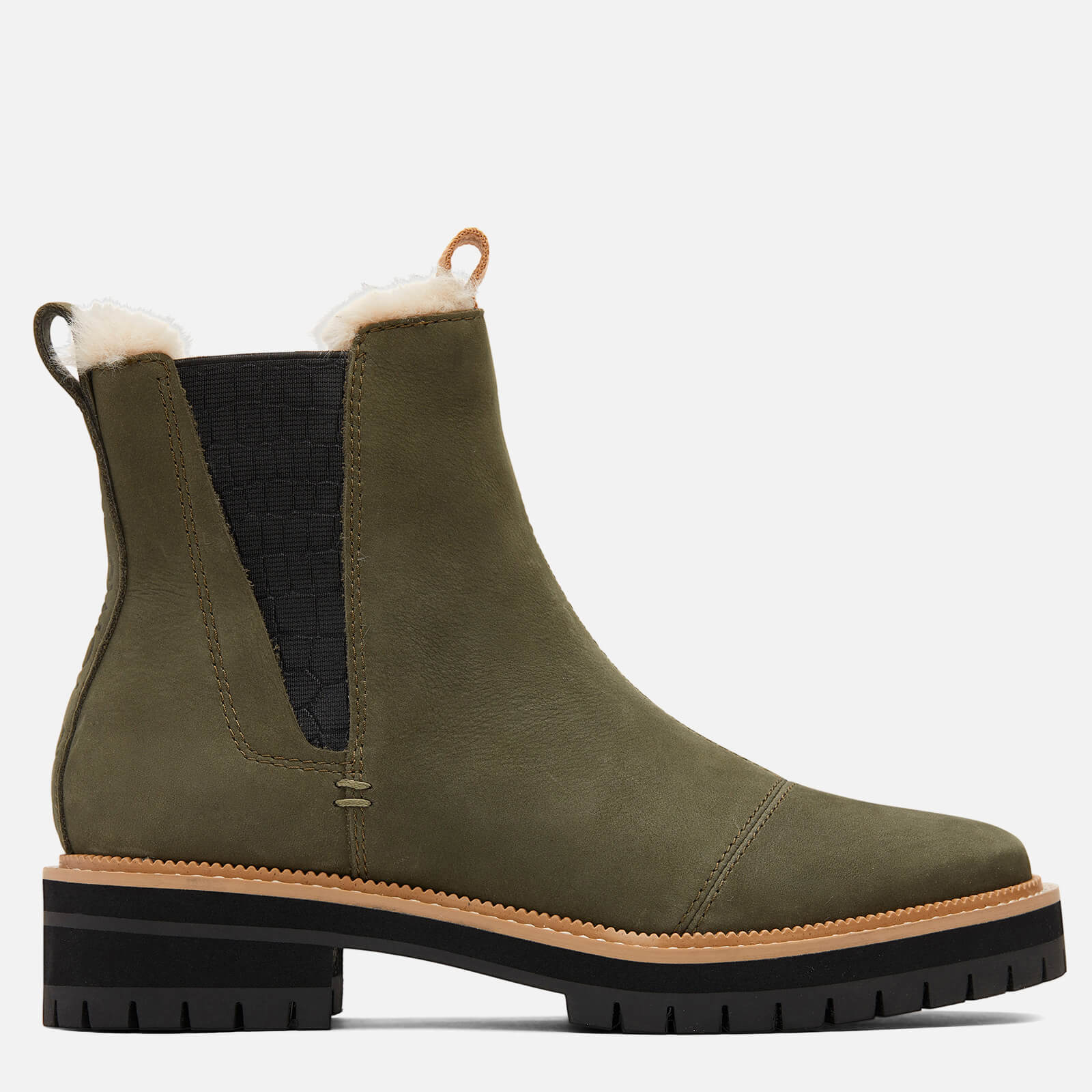 TOMS Women's Dakota Water Resistant Leather Chelsea Boots - Olive - UK 3