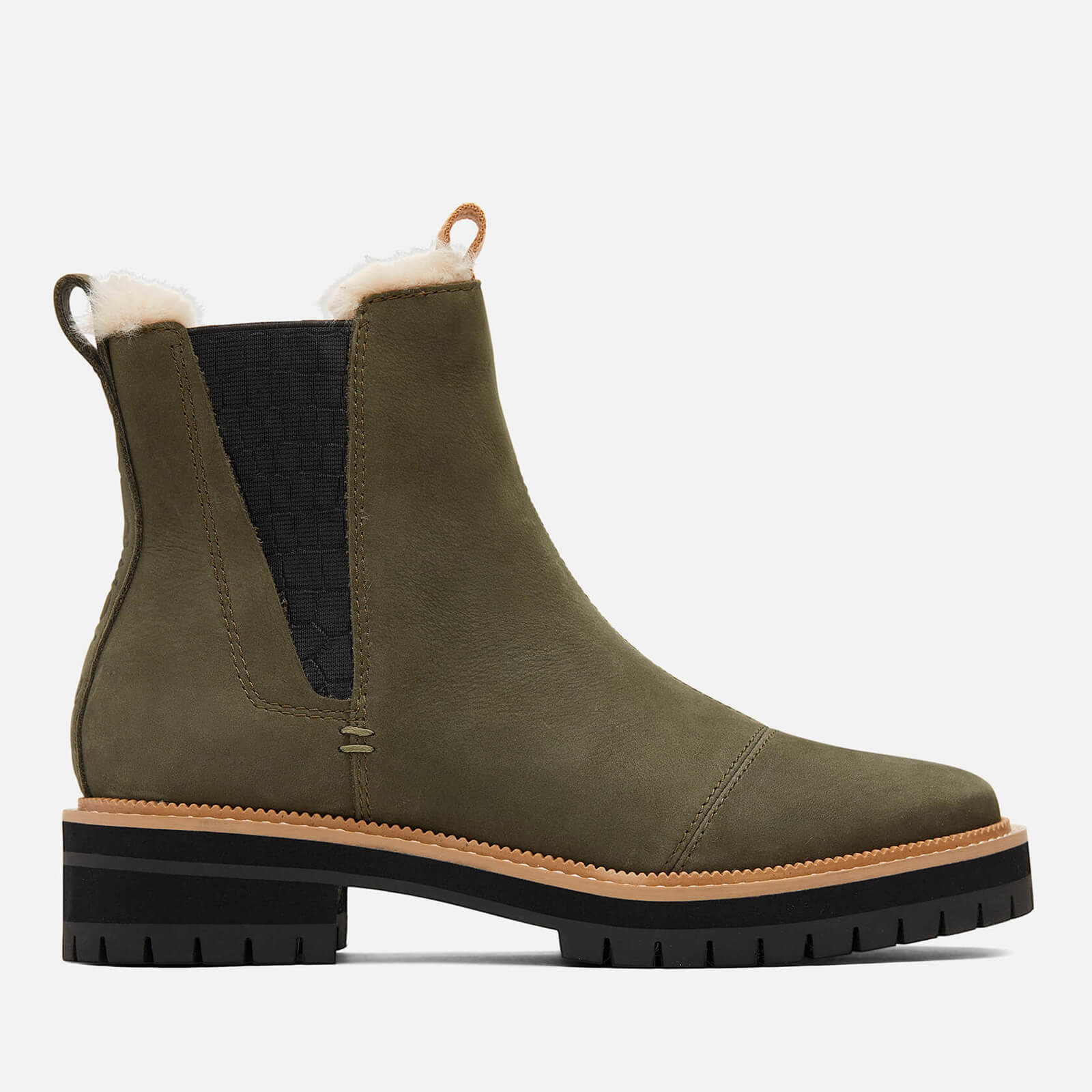 TOMS Women’s Dakota Water Resistant Leather Chelsea Boots - Olive