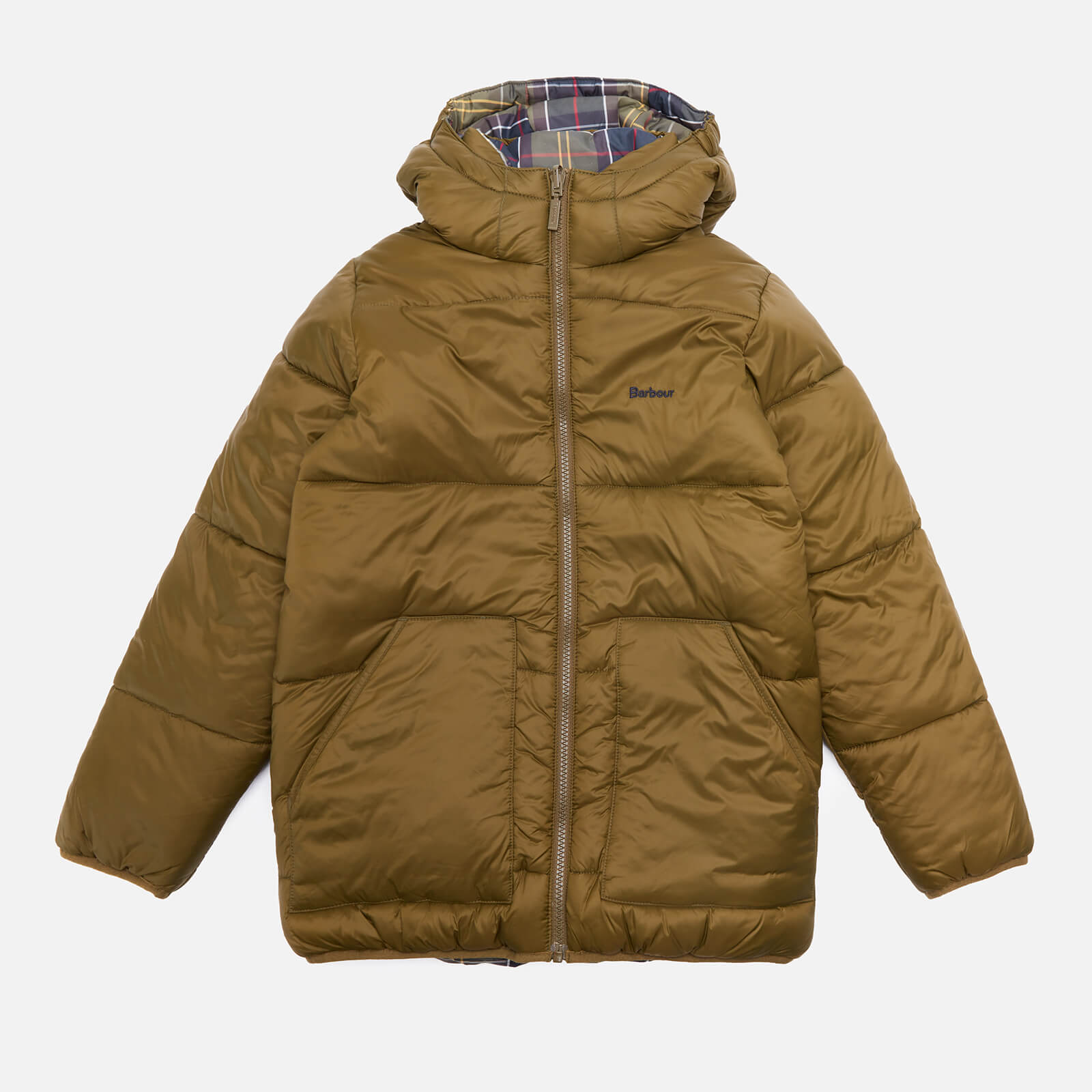 Barbour Boys' Hike Reversible Quilted Jacket - Uniform Olive - S (6-7 Years)