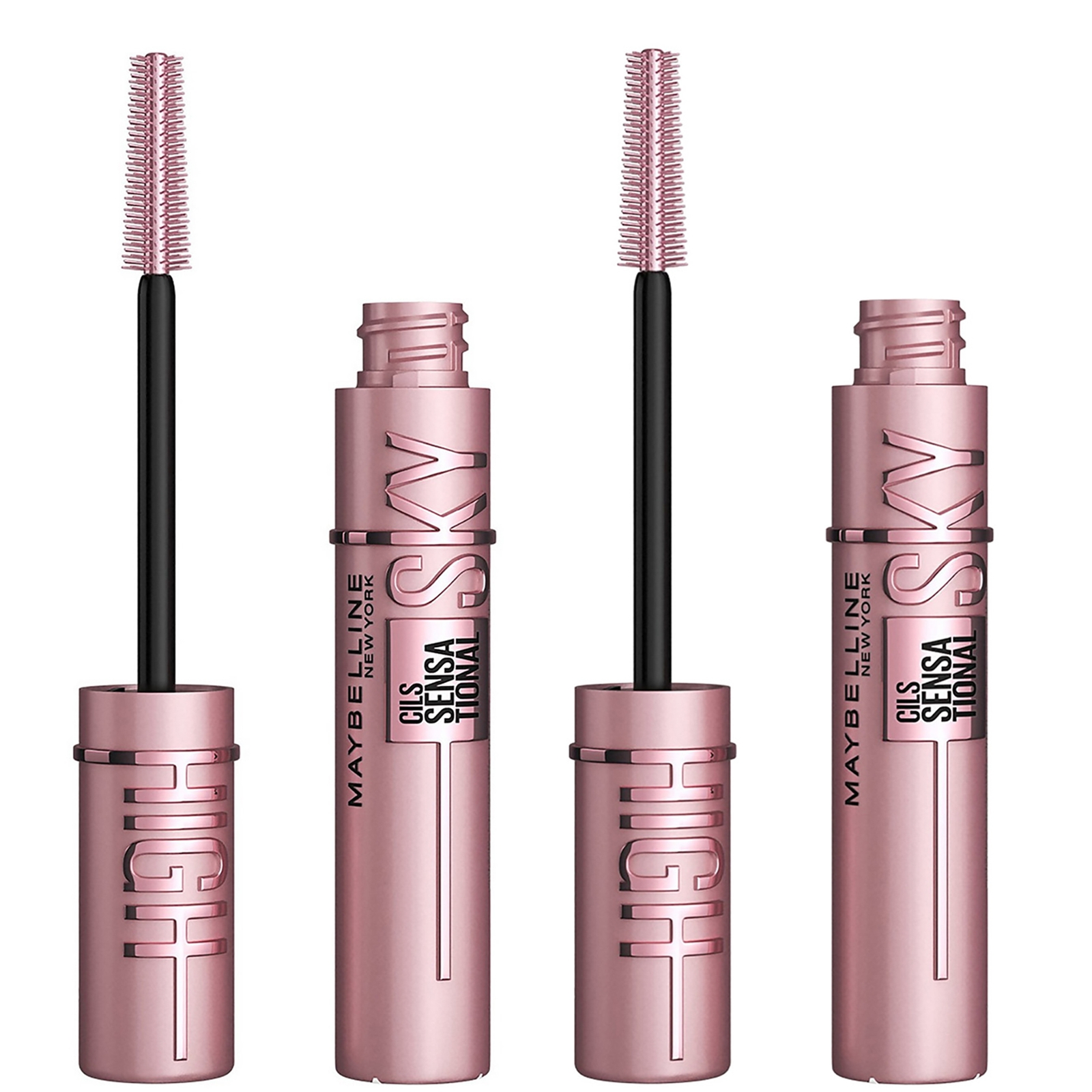 Image of Maybelline Lash Sensational Sky High Mascara Bundle (Various Shades) - nero Duo051