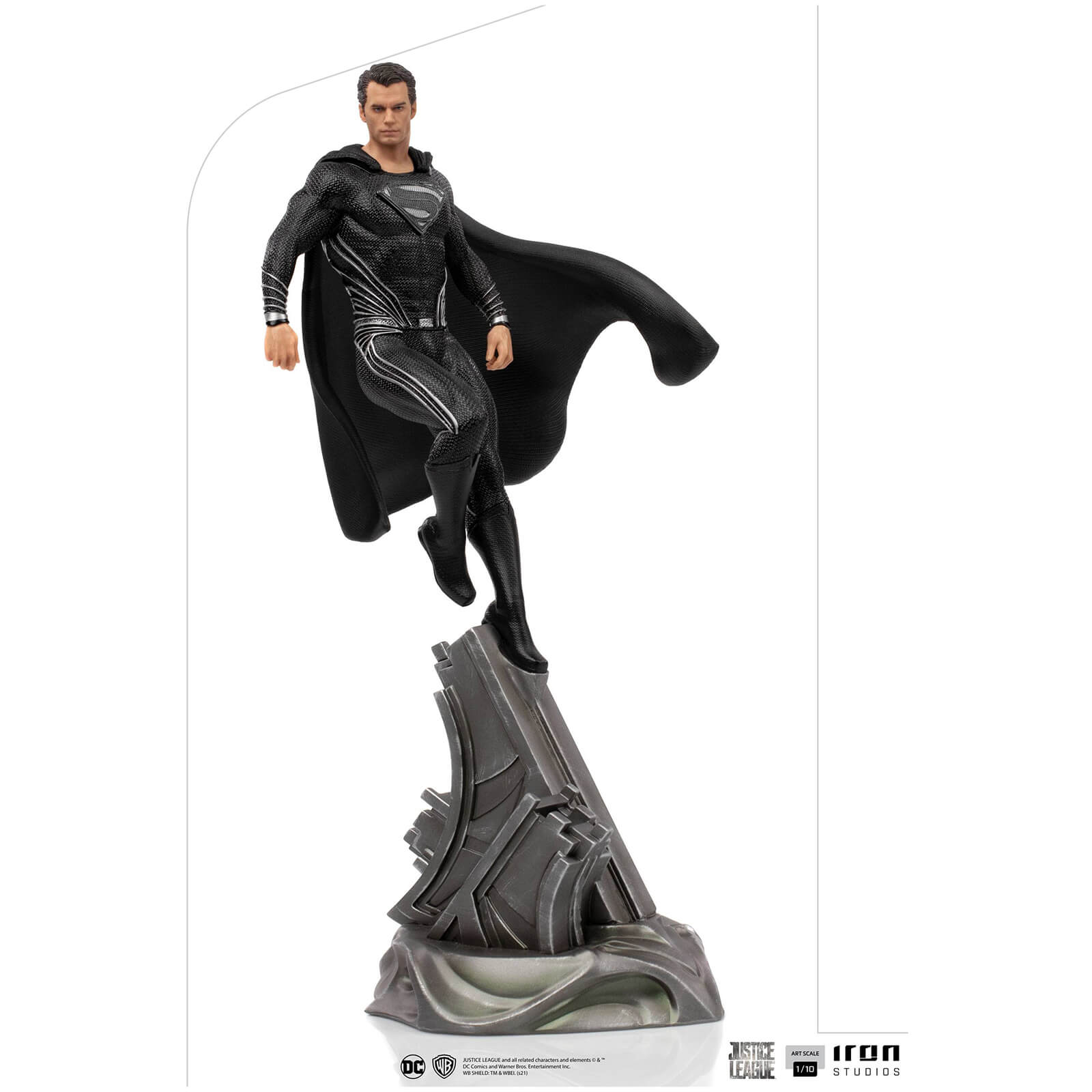 Iron Studios Zack Snyder's Justice League Art Scale Statue 1/10 Superman Black Suit 30 cm