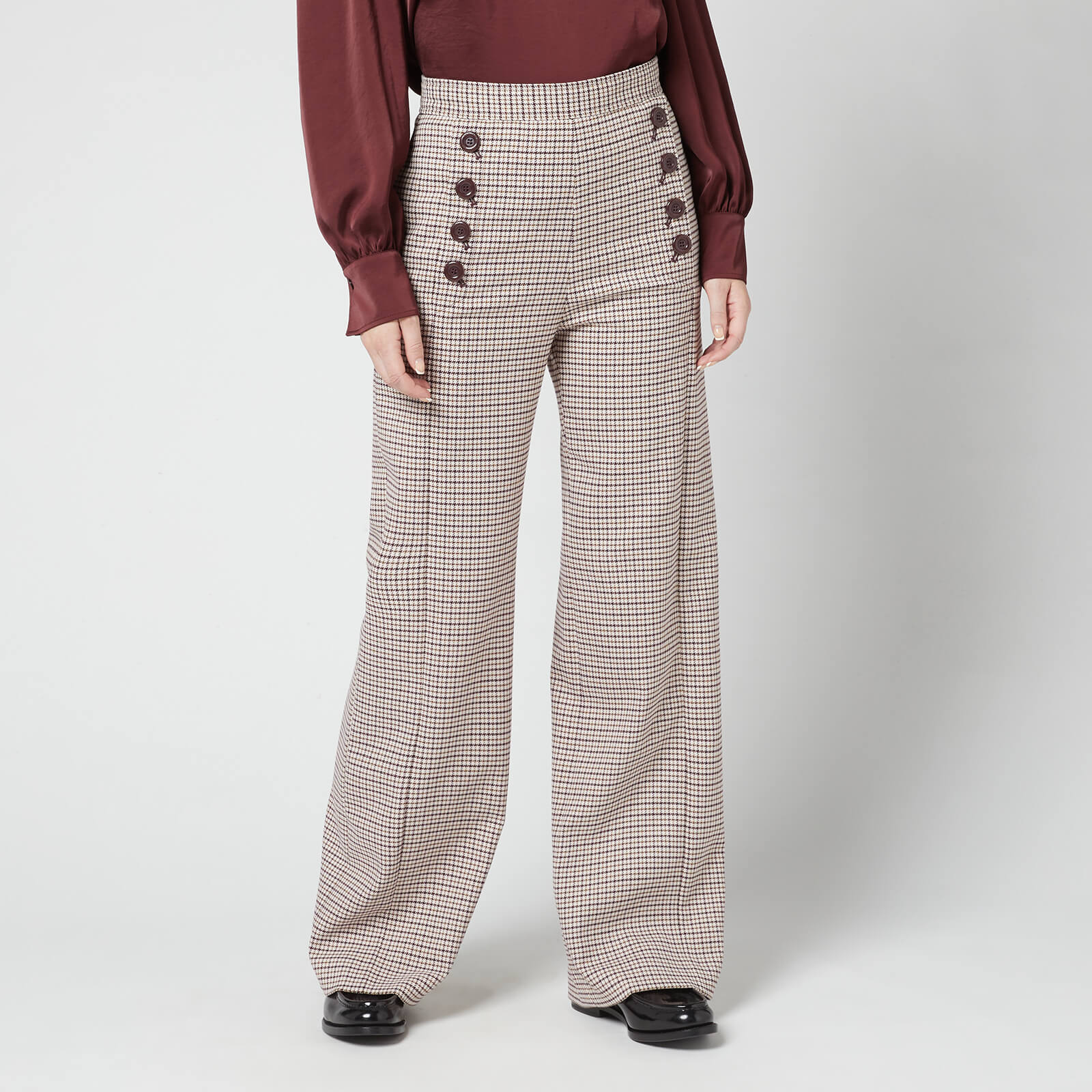 See By Chloé Women's Check Tailoring Trousers - Multicolor - EU 40/UK 12