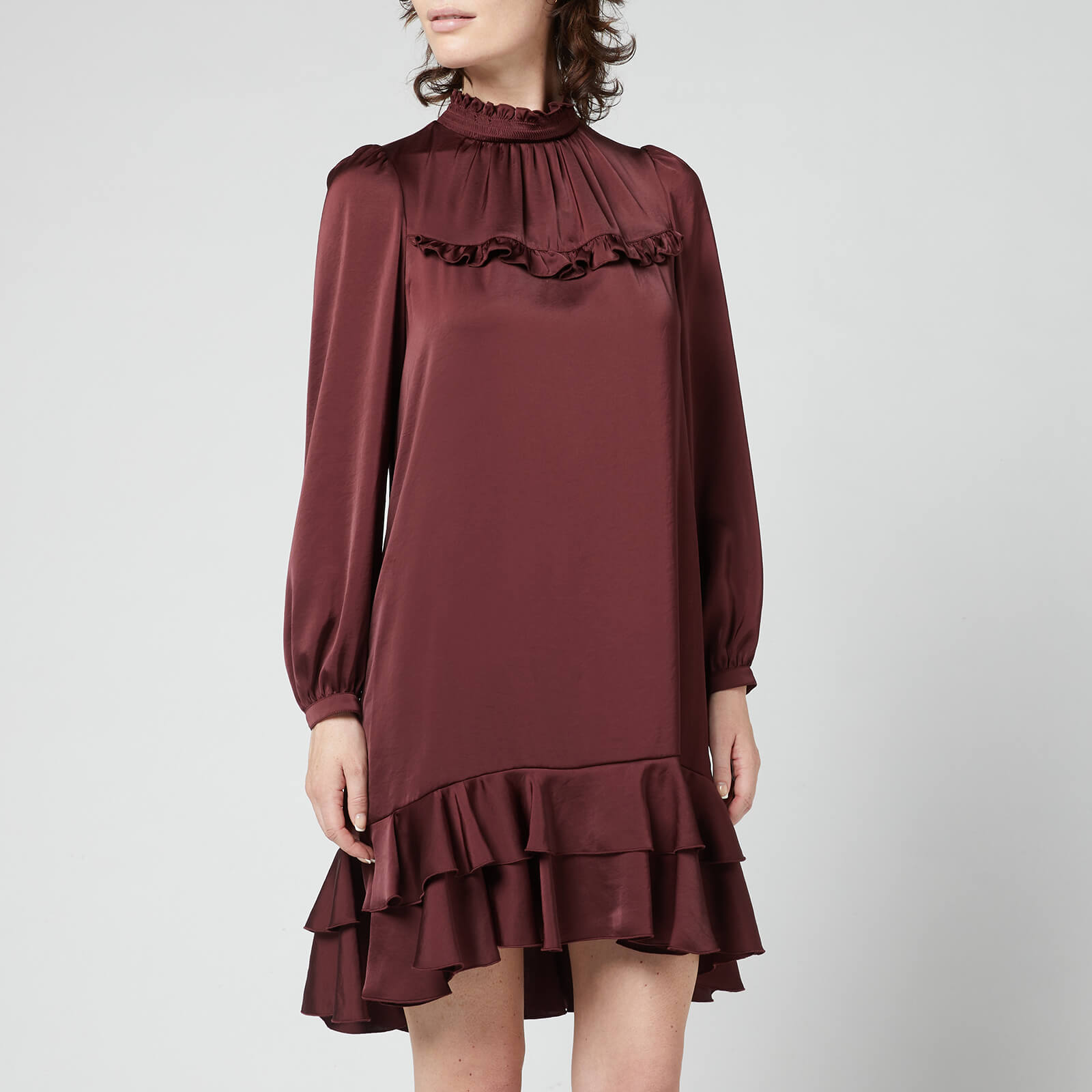 See By Chloé Women's Washed Satin Dress - Brown - EU 36/UK 8