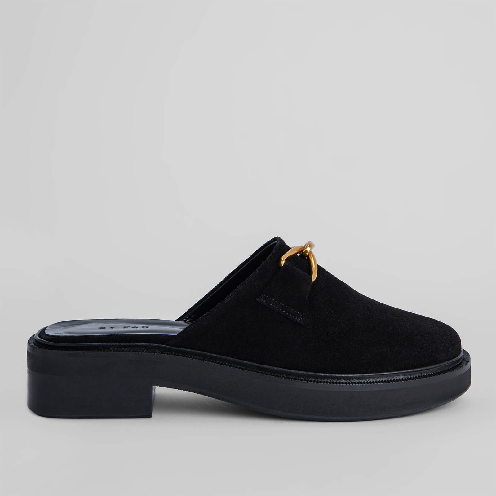 BY FAR Women's Walker Suede Slip-On Loafers - Black - UK 4