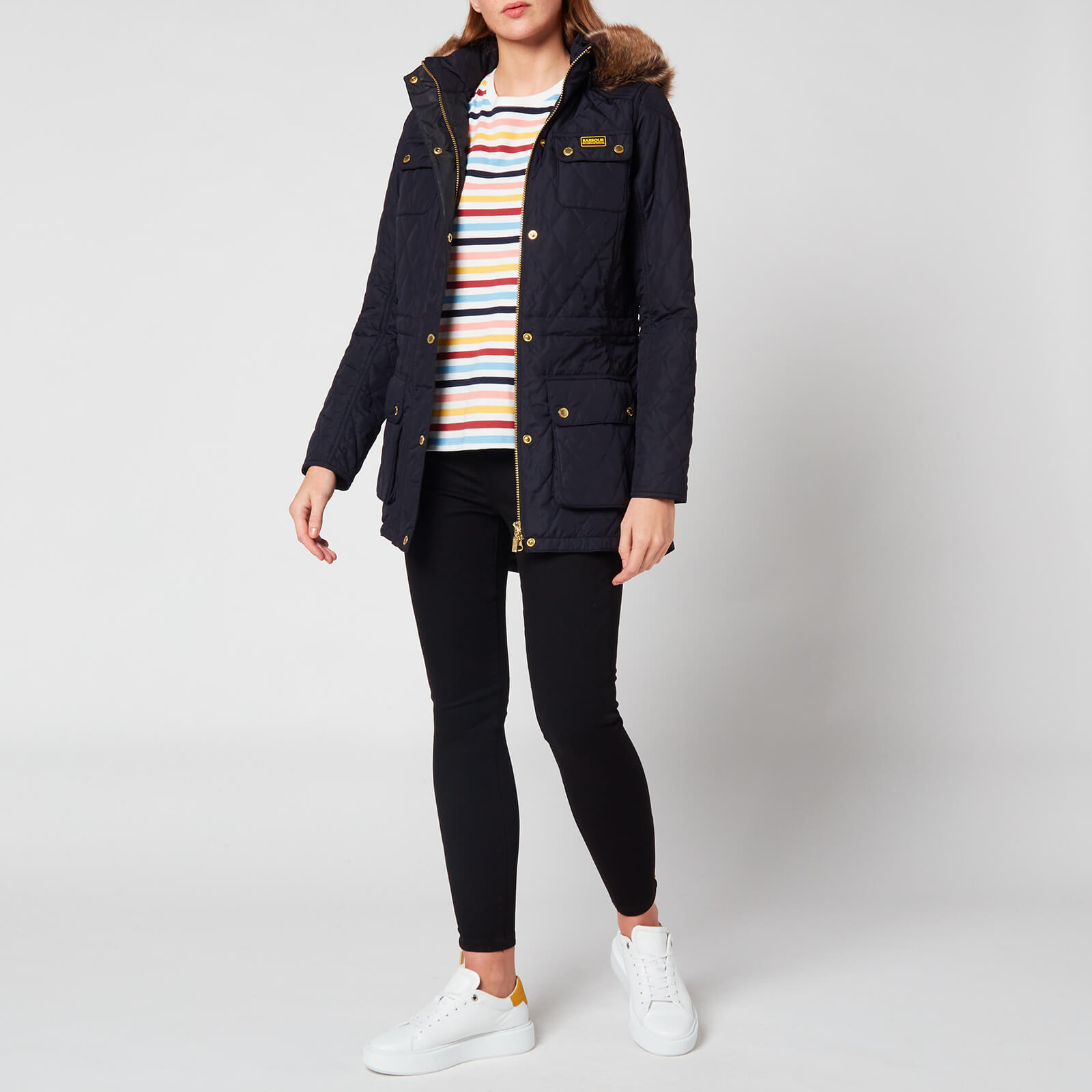 Miller Quilted Jacket In Khaki-Green 