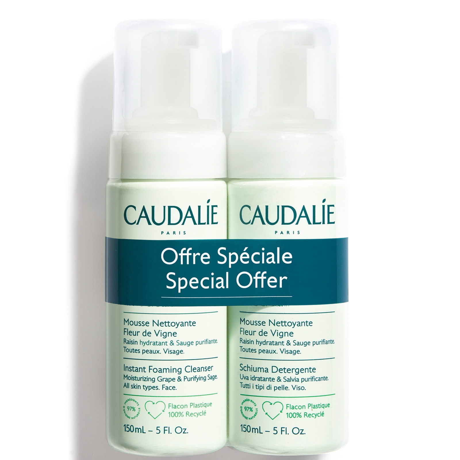 

Caudalie Vinoclean Instant Foaming Cleanser Duo