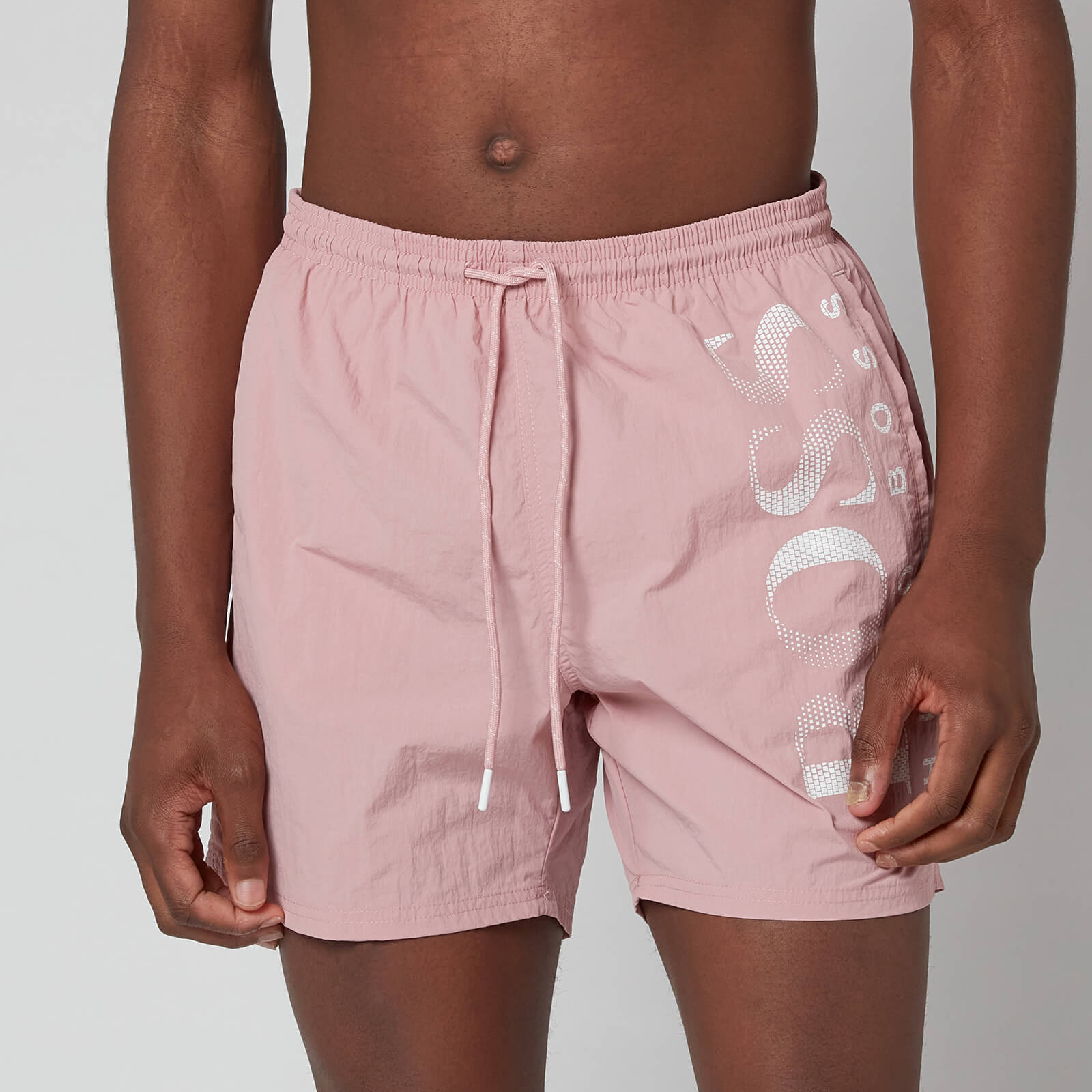 Boss Bodywear Men's Technical Fabric Logo Swimshorts - Open Pink - Xl