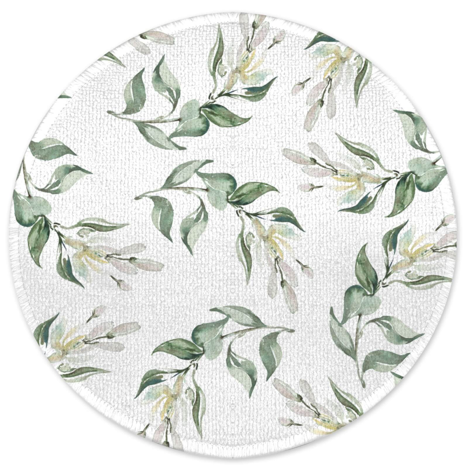 Decorsome Leaves Round Bath Mat