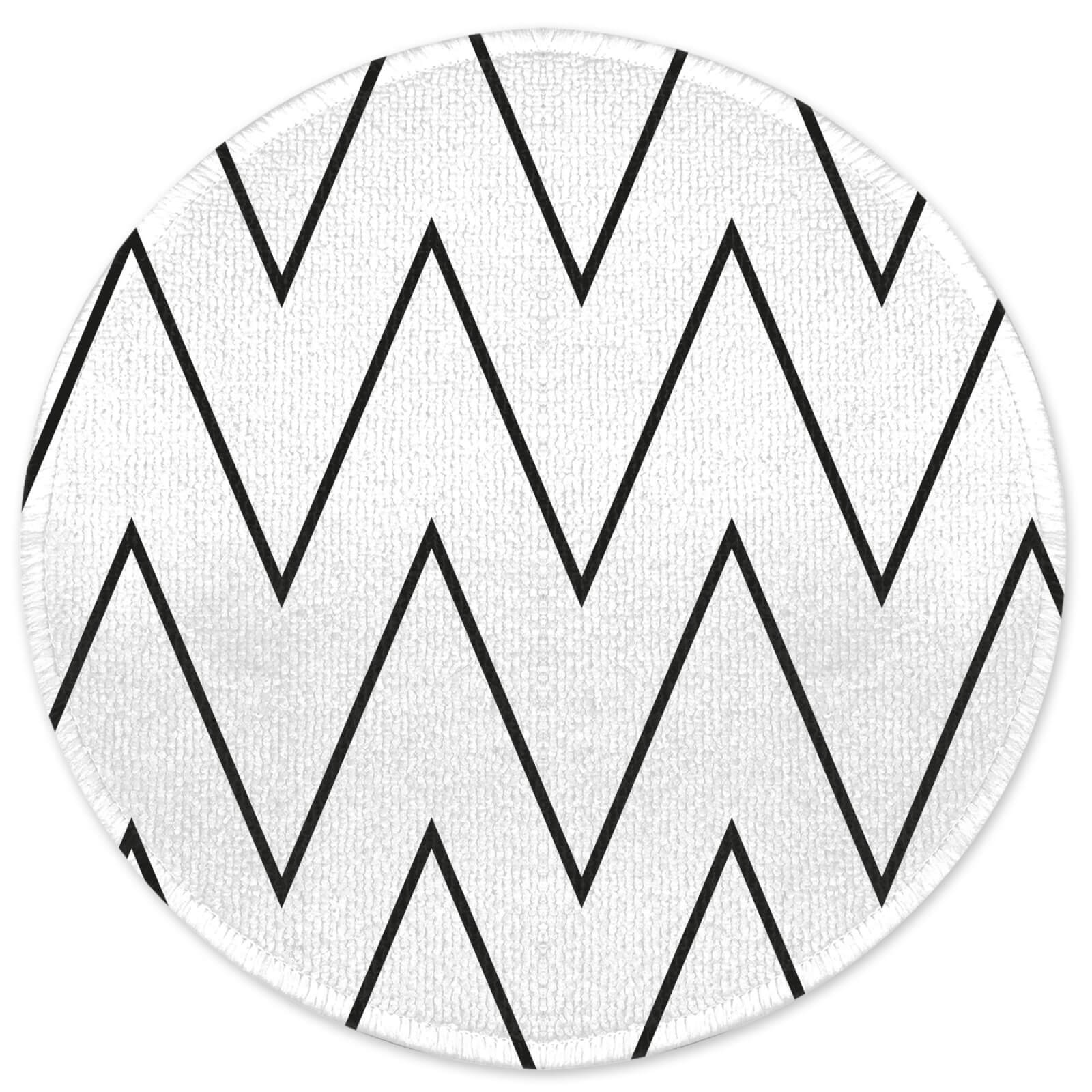 Decorsome Light Zig Zag Round Bath Mat